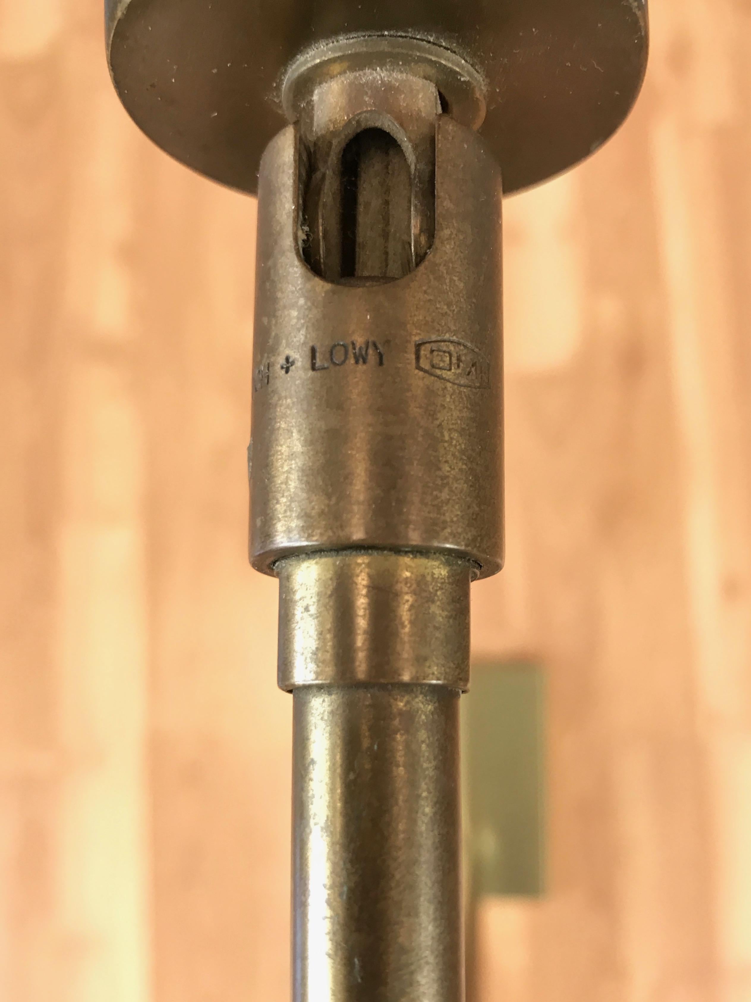 Koch & Lowy Adjustable Height Articulated Brass Floor Lamp 4