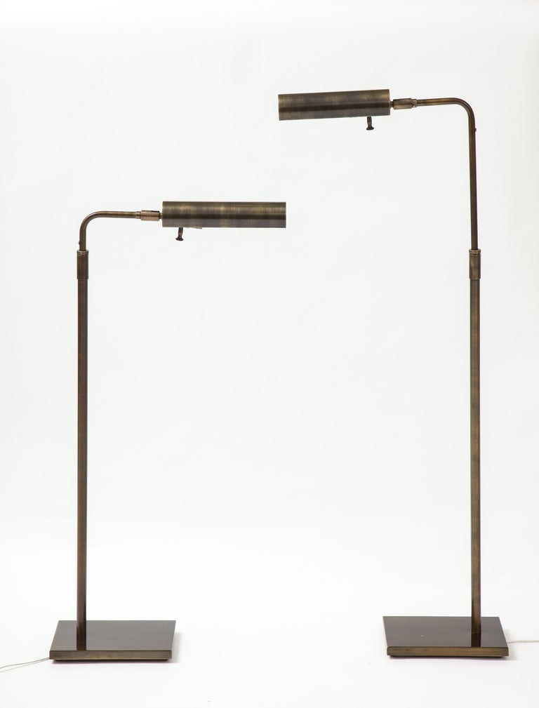 Koch and Lowy Aged Bronze Floor Lamps at 1stDibs