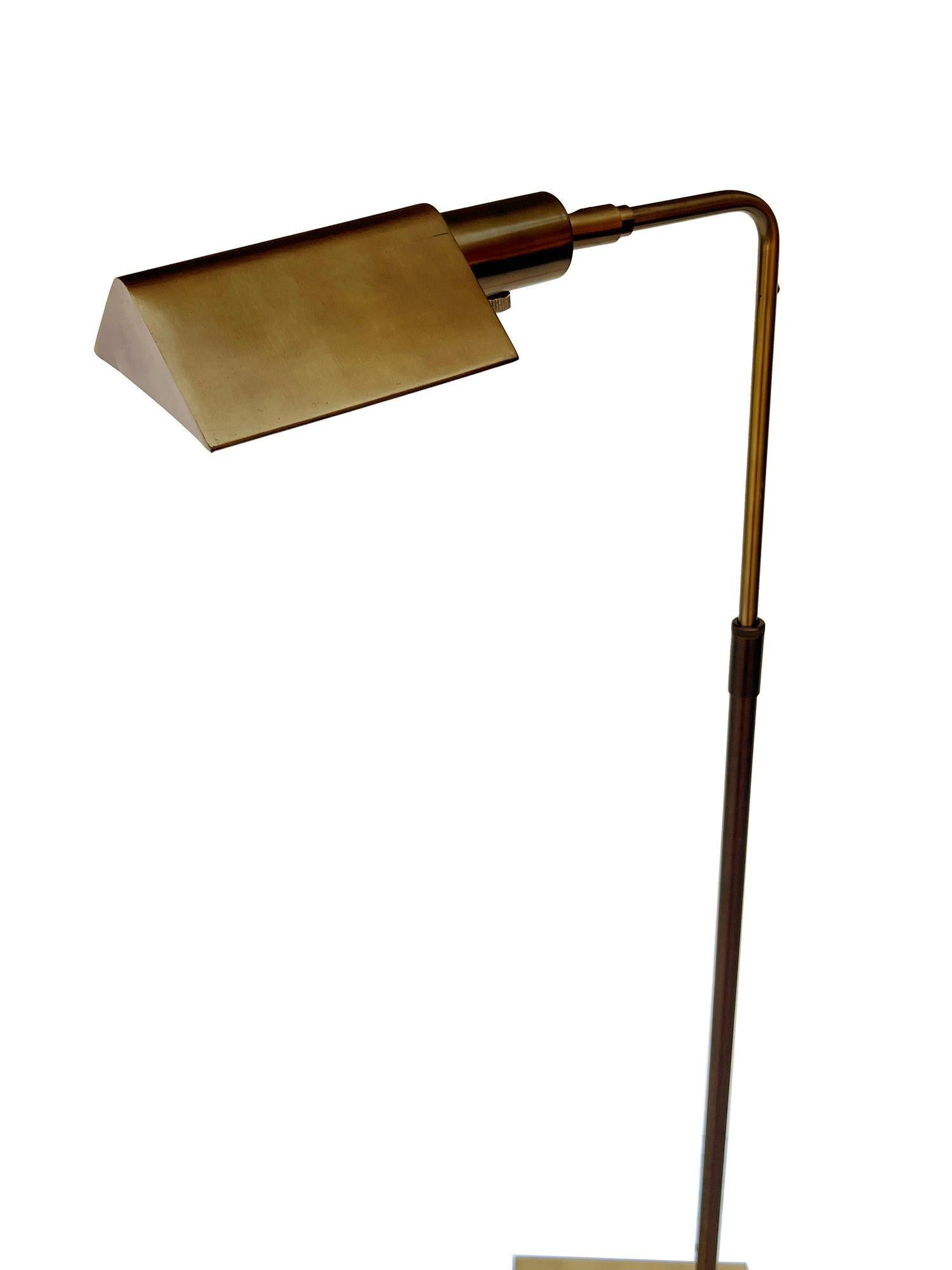 Late 20th Century Koch + Lowy Antique Brass Floor Lamp