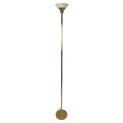 Used Koch & Lowy Brass Floor Lamp with Glass Shade