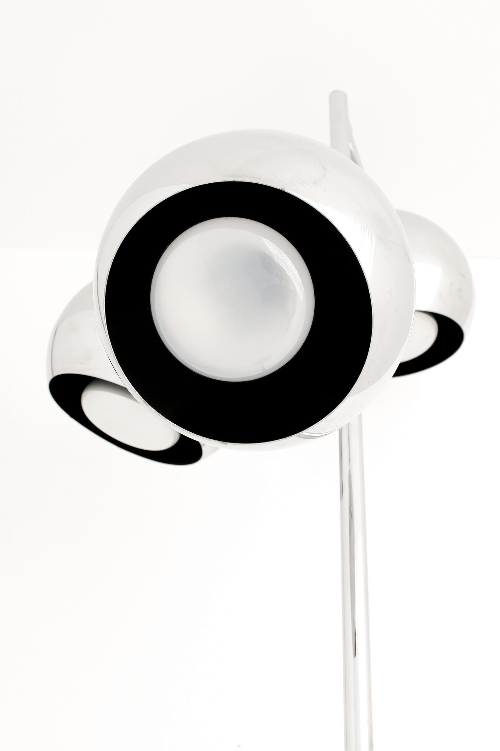 Koch & Lowy Chrome Eyeball Globe Floor Lamp 4