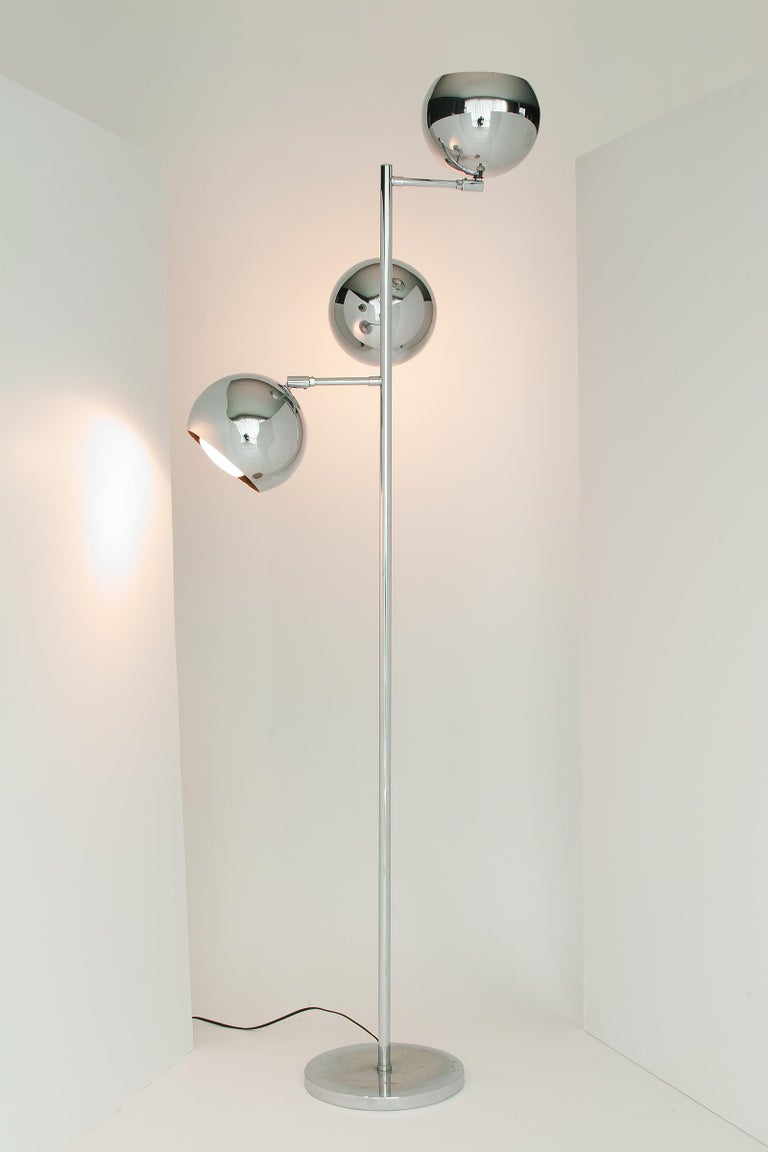 Koch and Lowy Chrome Eyeball Globe Floor Lamp at 1stdibs