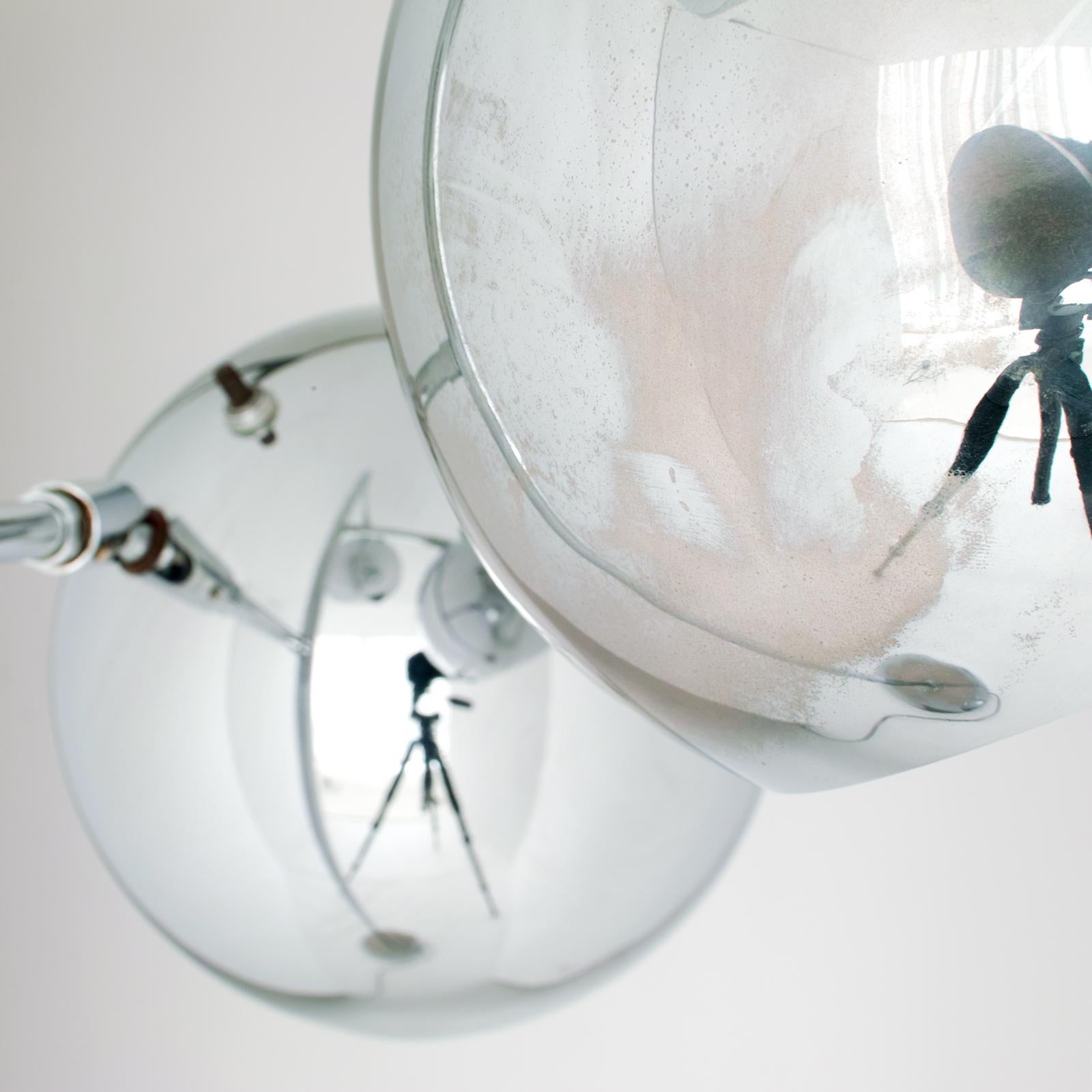 Koch & Lowy Chrome Eyeball Globe Floor Lamp 2