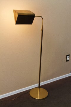Koch & Lowy Floor Lamp Brass Articulating Dimmer Iconic Mid Century Design 1970s