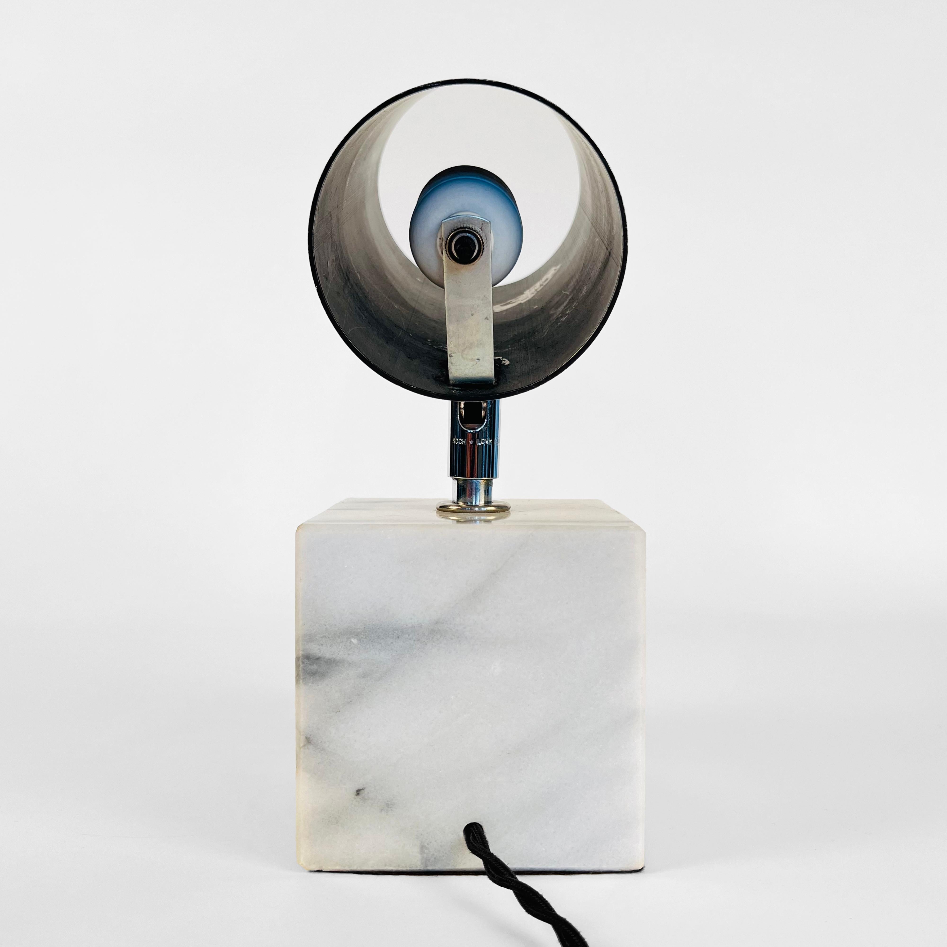 20th Century Koch & Lowy Marble and Brass Lamp For Sale