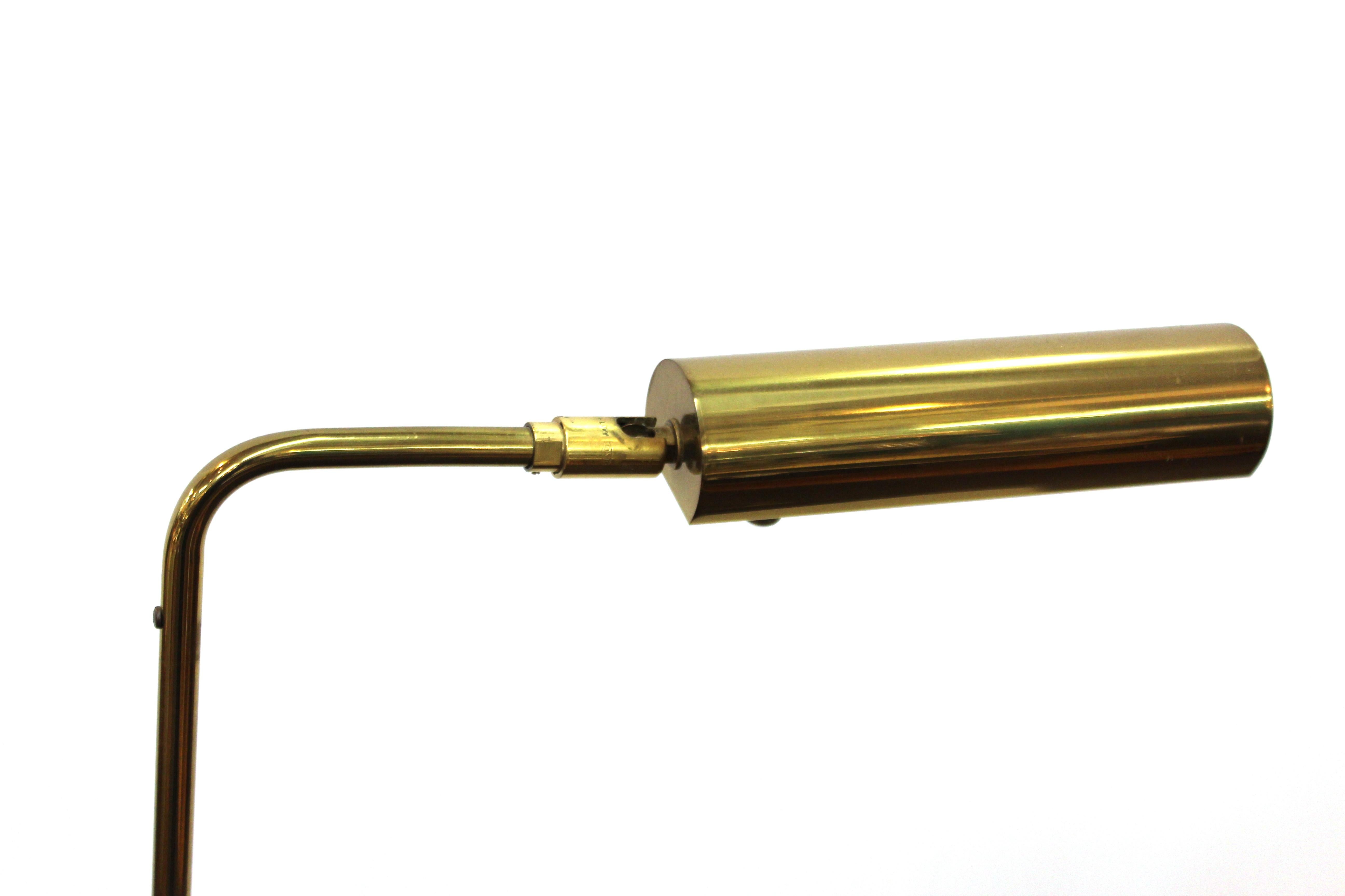 Koch & Lowy Mid-Century Modern Adjustable Brass Pharmacy Floor Lamp 1