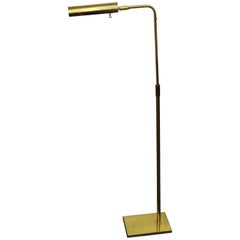 Retro Koch & Lowy Mid-Century Modern Adjustable Brass Pharmacy Floor Lamp