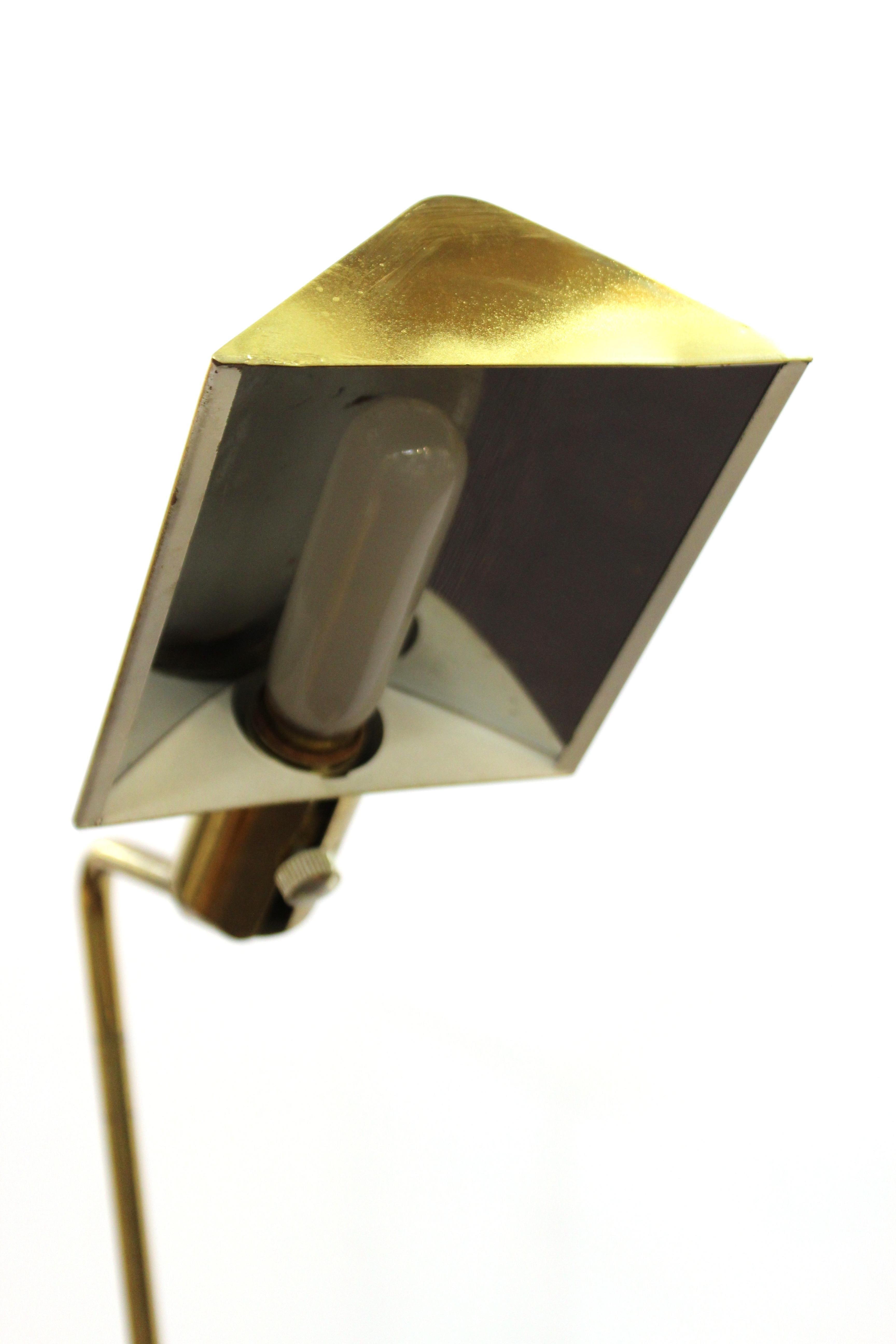 Koch & Lowy Mid-Century Modern Brass Pharmacy Floor Lamp 2