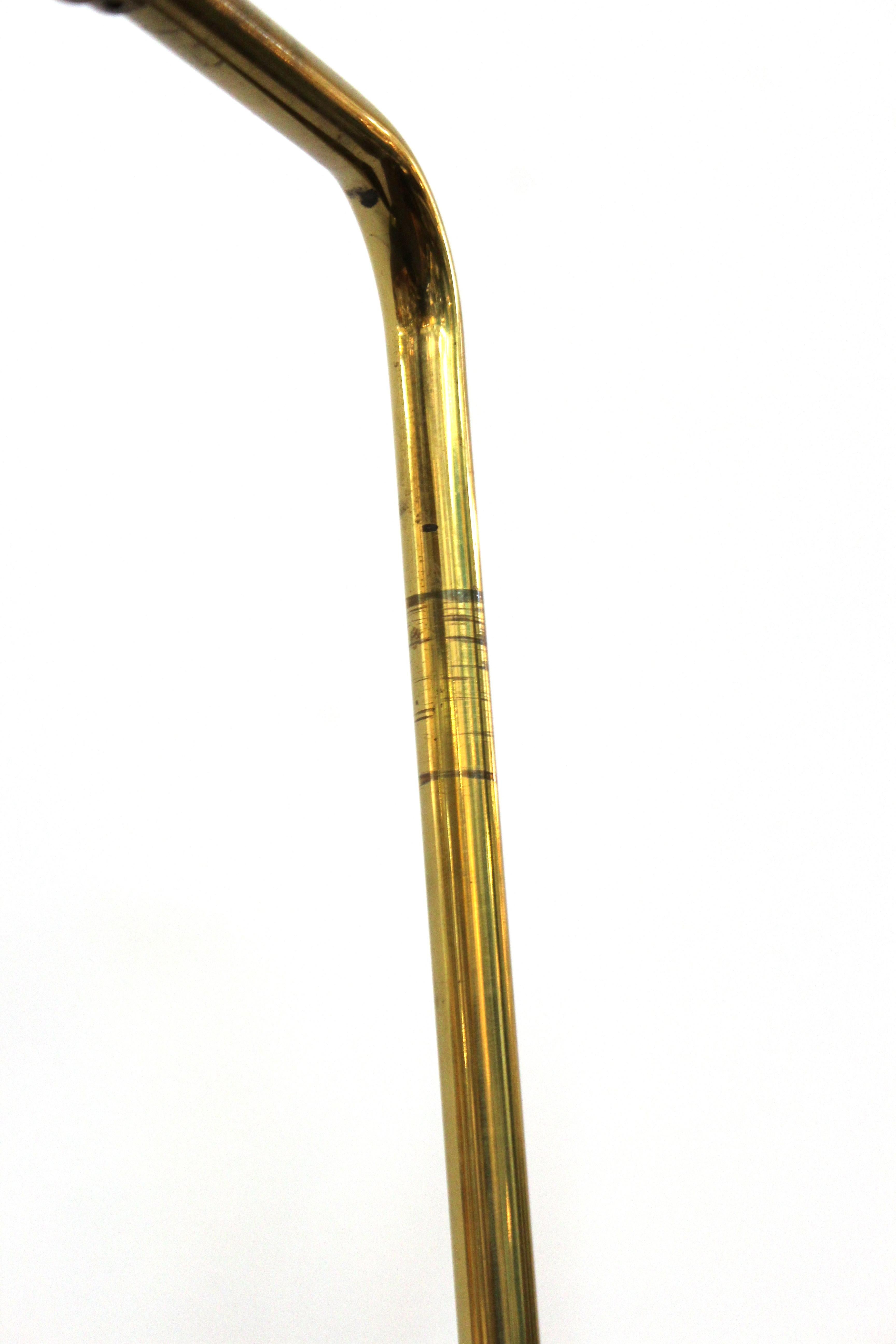 Koch & Lowy Mid-Century Modern Brass Pharmacy Floor Lamp 5