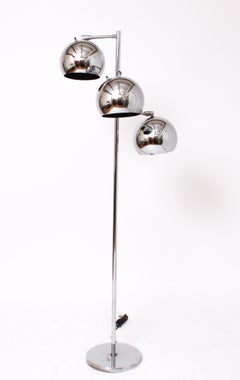 Koch & Lowy Mid-Century Modern Chrome Floor Lamp