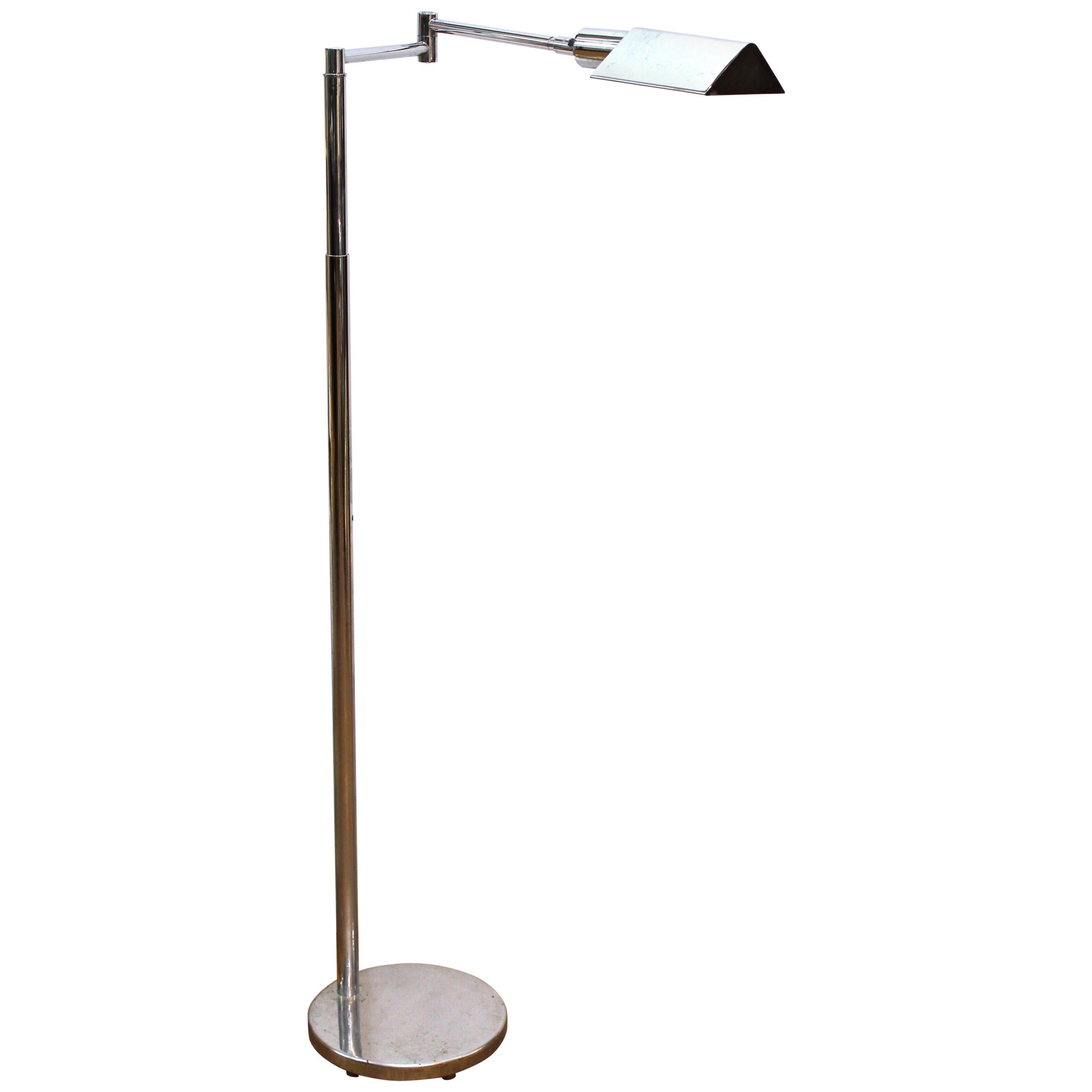 Koch & Lowy Mid-Century Modern Chromed Metal Reading Lamp