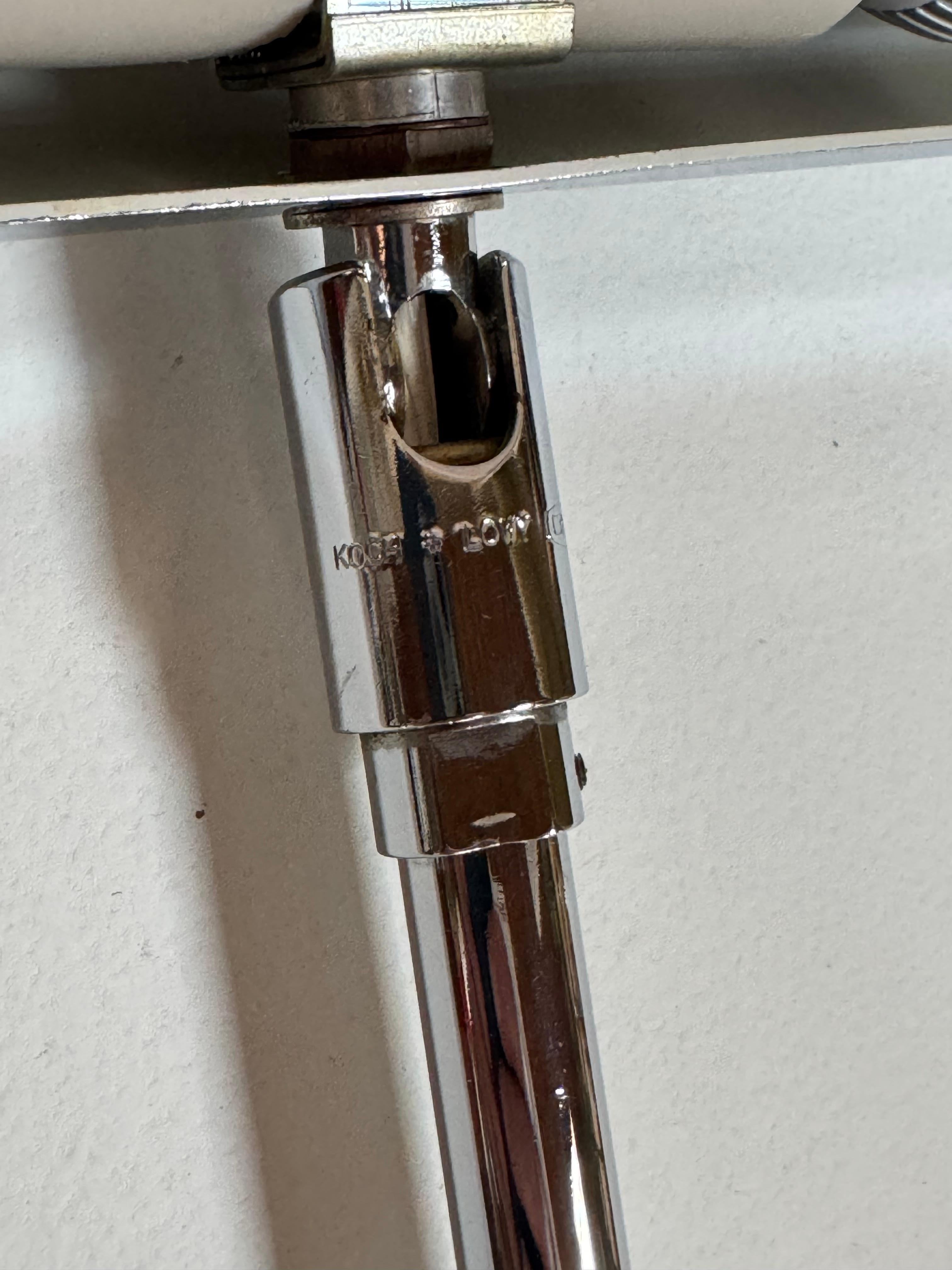 Koch & Lowy Modernist Chrome Table Lamp circa 1970s For Sale 5