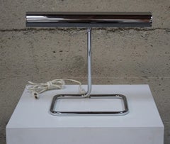 Koch & Lowy Modernist Chrome Table Lamp circa 1970s