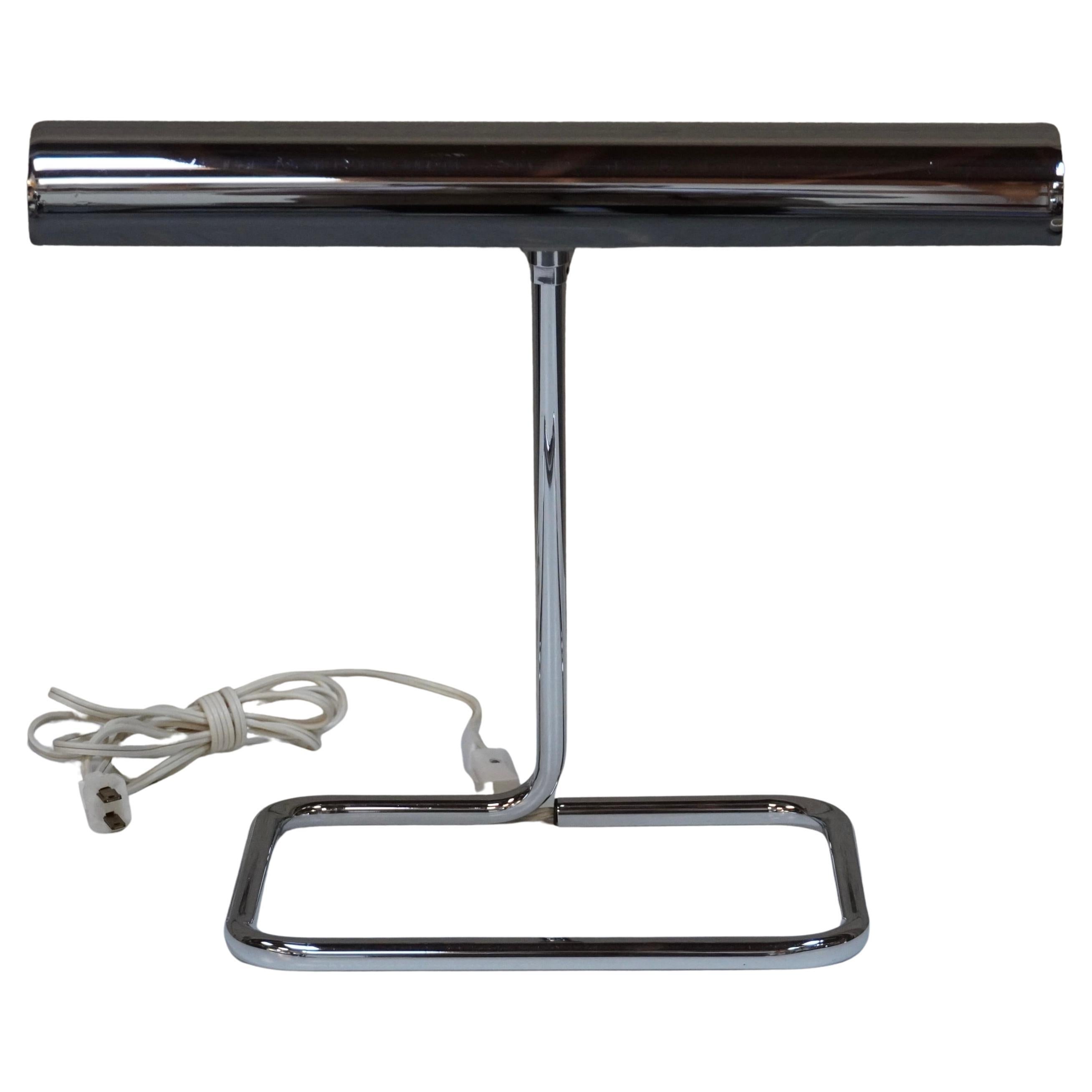 Koch & Lowy Modernist Chrome Table Lamp circa 1970s For Sale