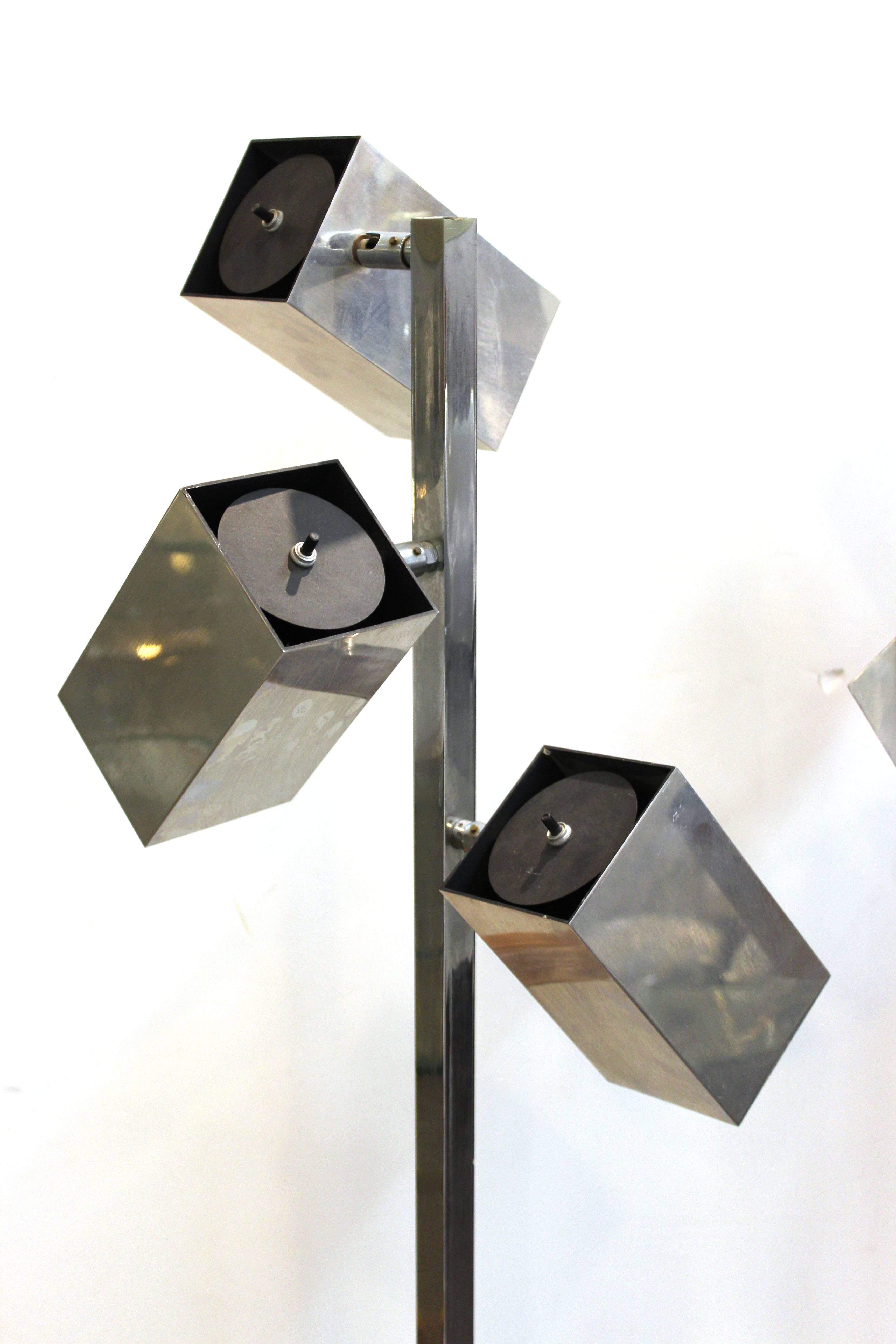Koch & Lowy Modernist Polished Chrome Floor Lamps 1