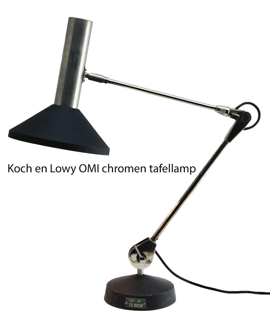Beautiful Desk Lamp Adjustable in chrome and black metal Hillebrand Germany, 1960s.
The original switch allows illuminating.
Every component passed by our strict internal quality control processes.
The lamp is in good and working condition.
 
And