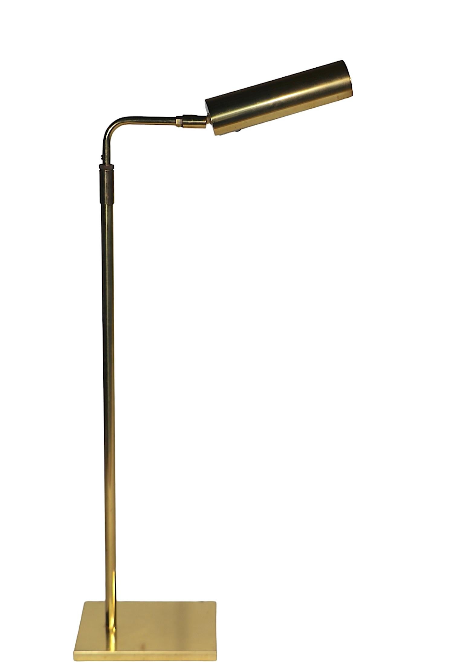  Koch & Lowy Pharmacy Floor Lamp in Brass c 1950/60's  For Sale 5