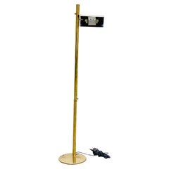 Koch & Lowy Style Adjustable Brass Pharmacy Floor Lamp, Italy, 1960s