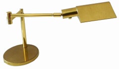 Koch & Lowy Mid-Century Modern Brass Adjustable Swing-Arm Table Lamp