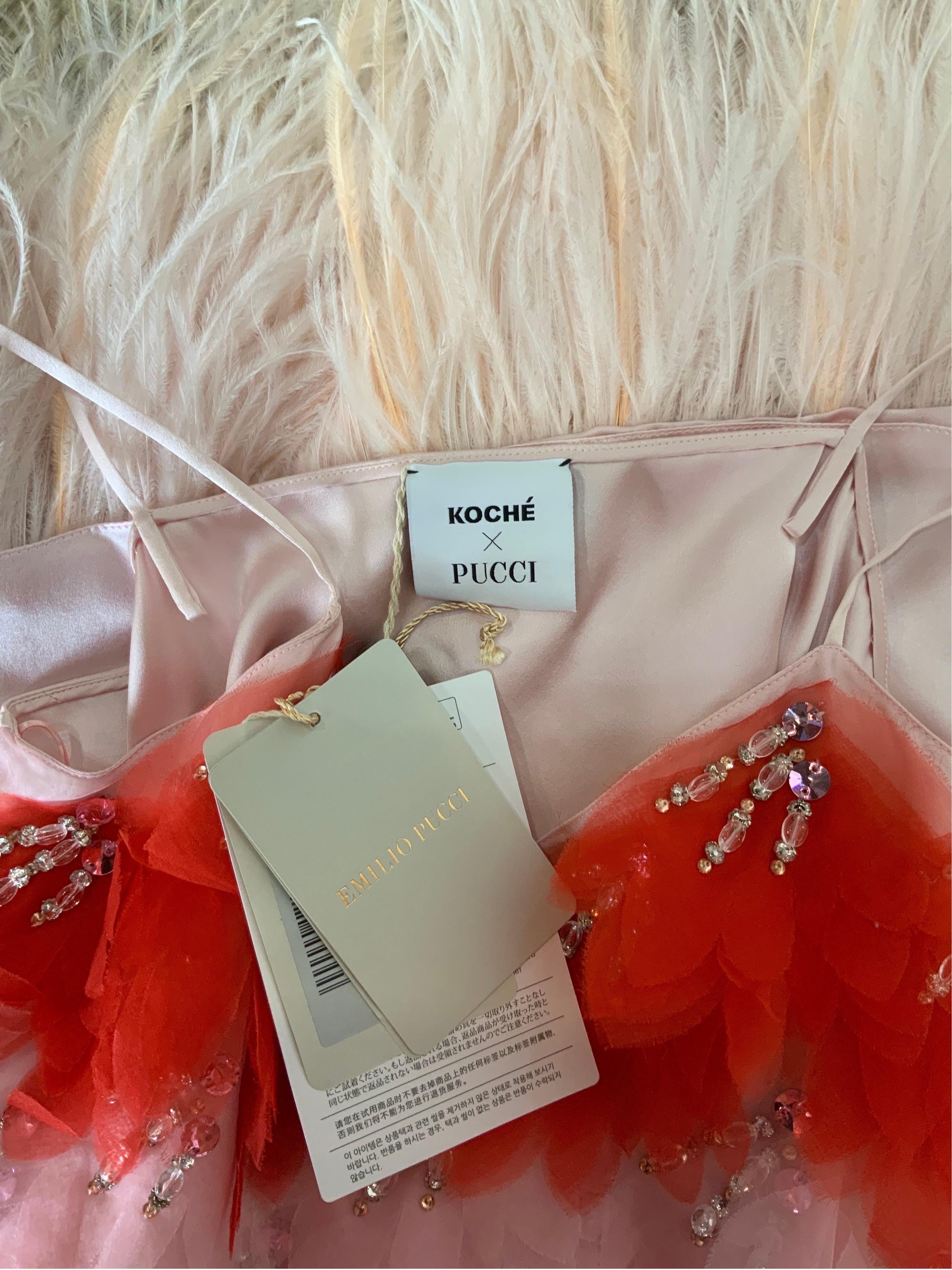 Kochè X Pucci Feather top For Sale 2