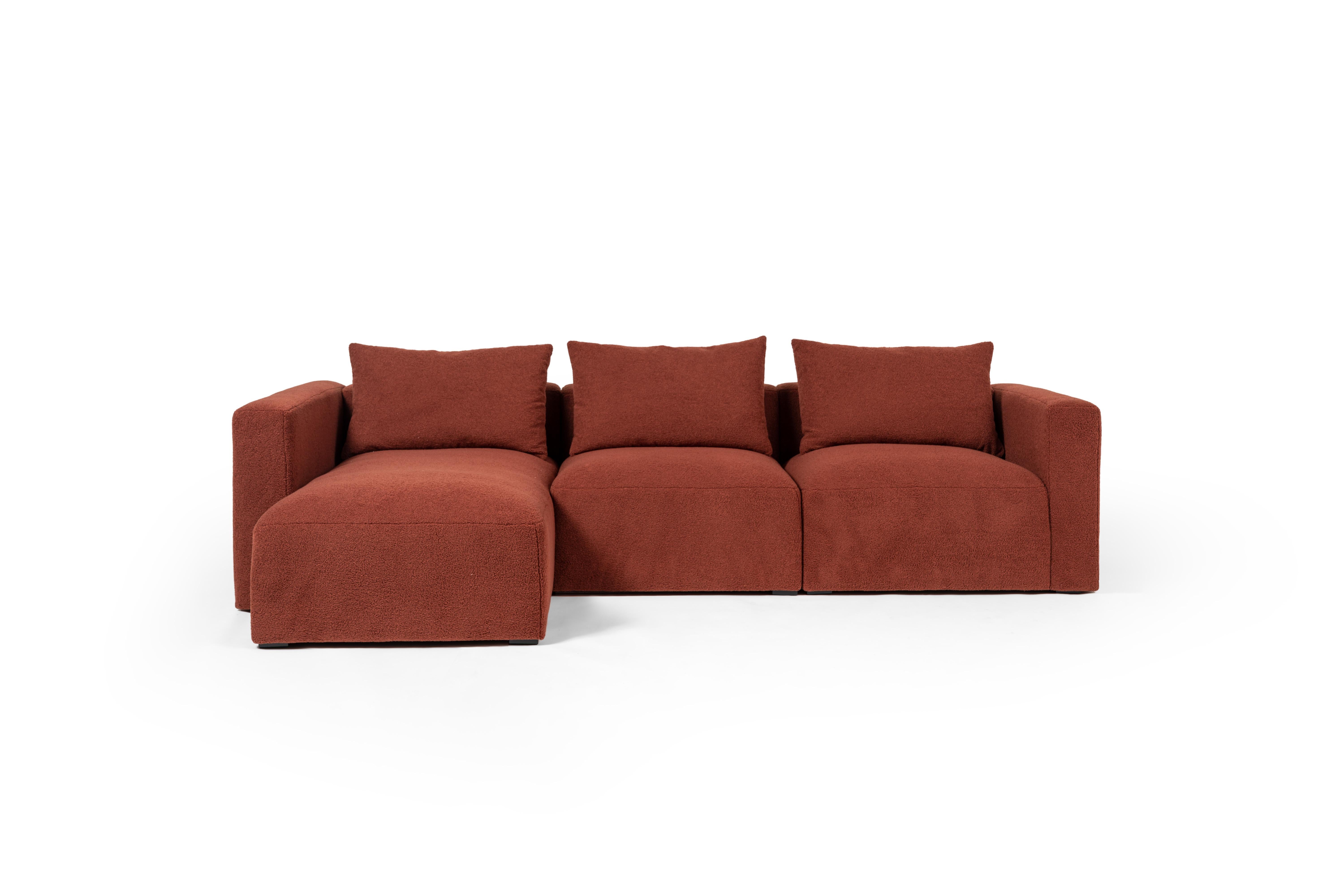 Koda Sofa by RALPH M
Dimensions: Module M: W 92 x D 115 x H 82 cm.
Module L: W 92 x D 160 x H 82 cm.
Medium Arm: W 20 x D 115 x H 82 cm.
Materials: Solid beech, Fabric.

Details: 
Frame: Solid beech and particle board panels.
Seat springing: