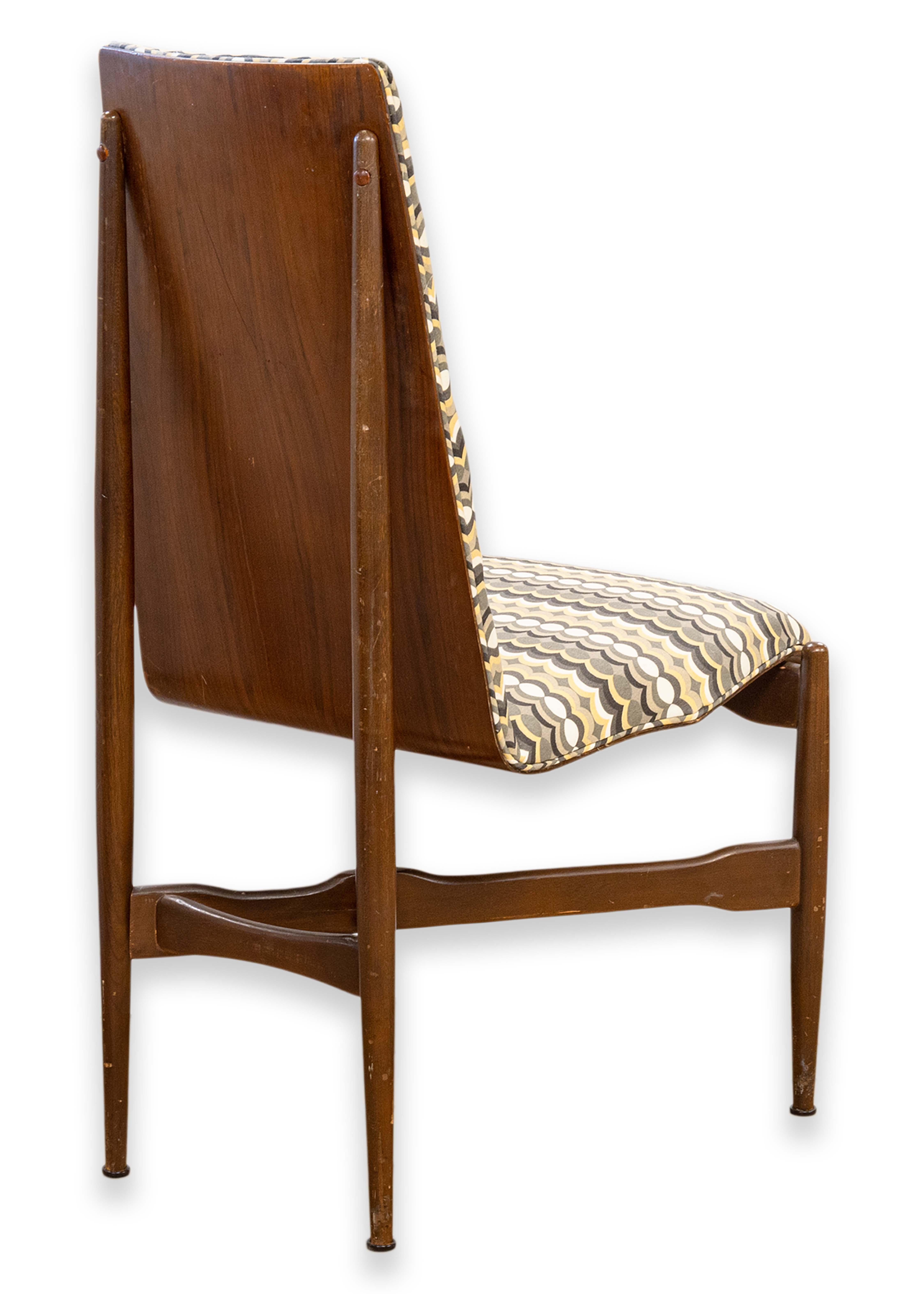 Kodawood Walnut Marble Glass Dinnette Table and 4 Walnut Bentwood Dining Chairs 10