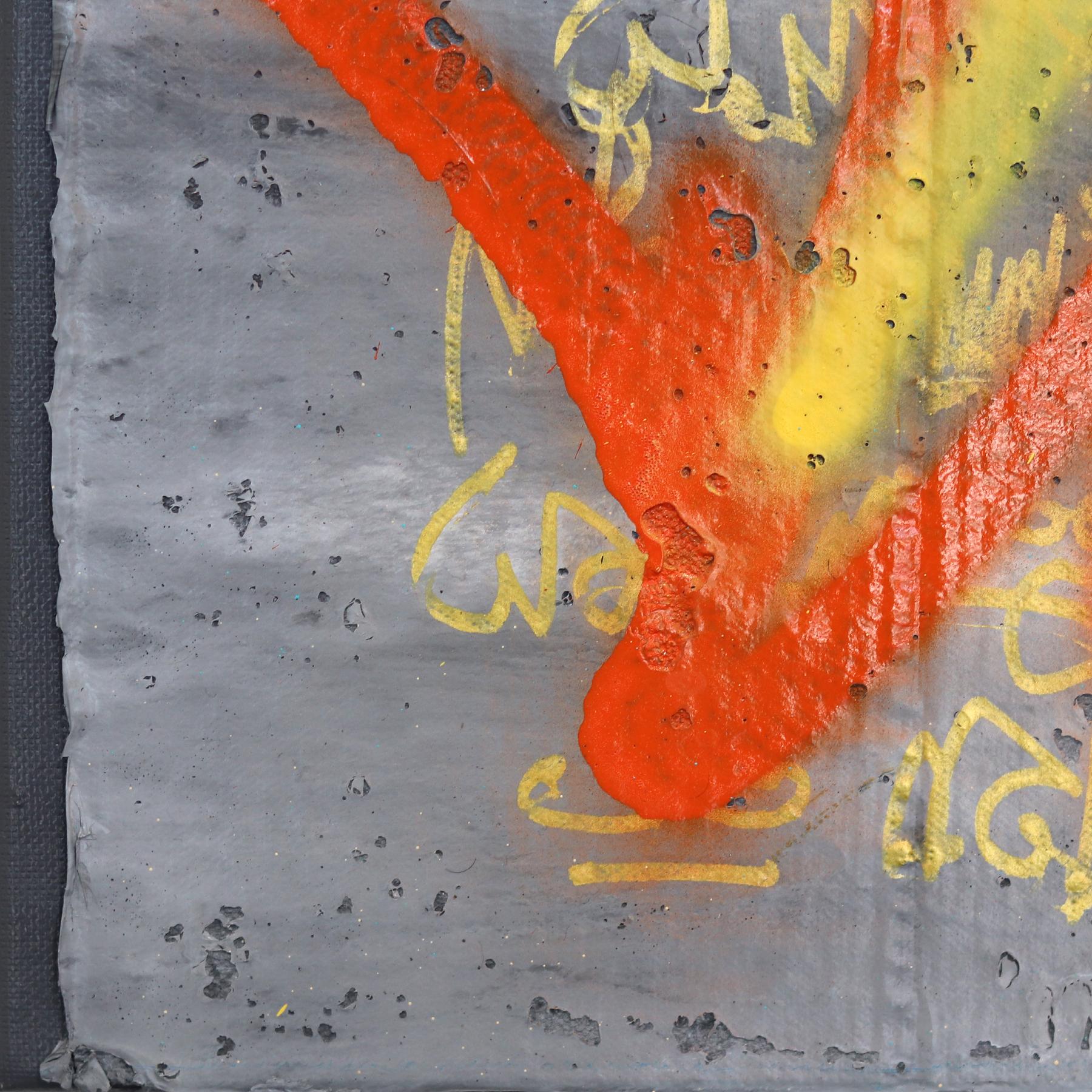 The Brick Walls 2 - Original Textural Energetic Abstract Artwork on Canvas en vente 4