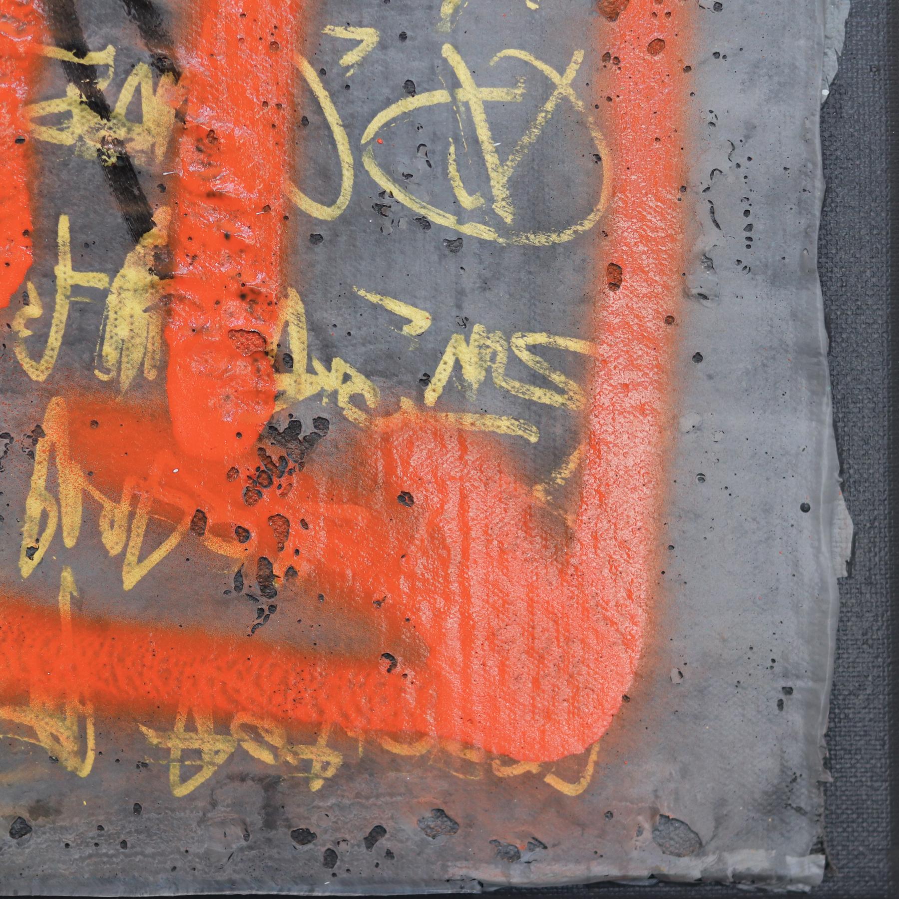 The Brick Walls 2 - Original Textural Energetic Abstract Artwork on Canvas en vente 5