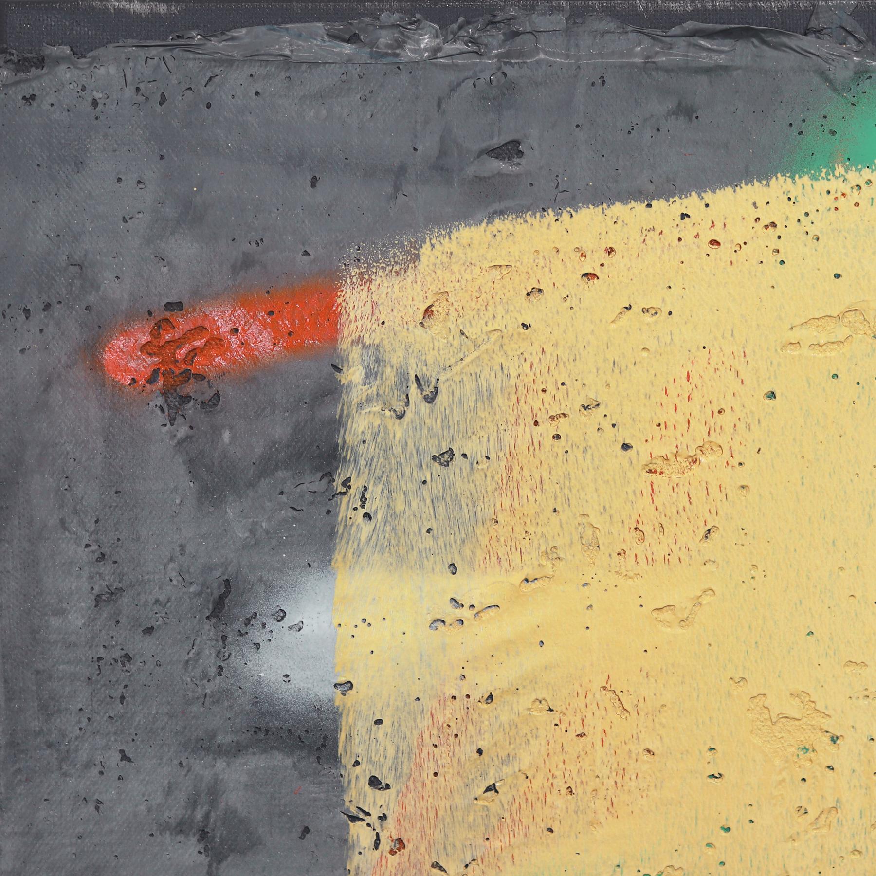 The Brick Walls 3 - Original Textural Abstract Energetic Kunstwerk auf Leinwand (Zeitgenössisch), Painting, von Kodjovi Olympio