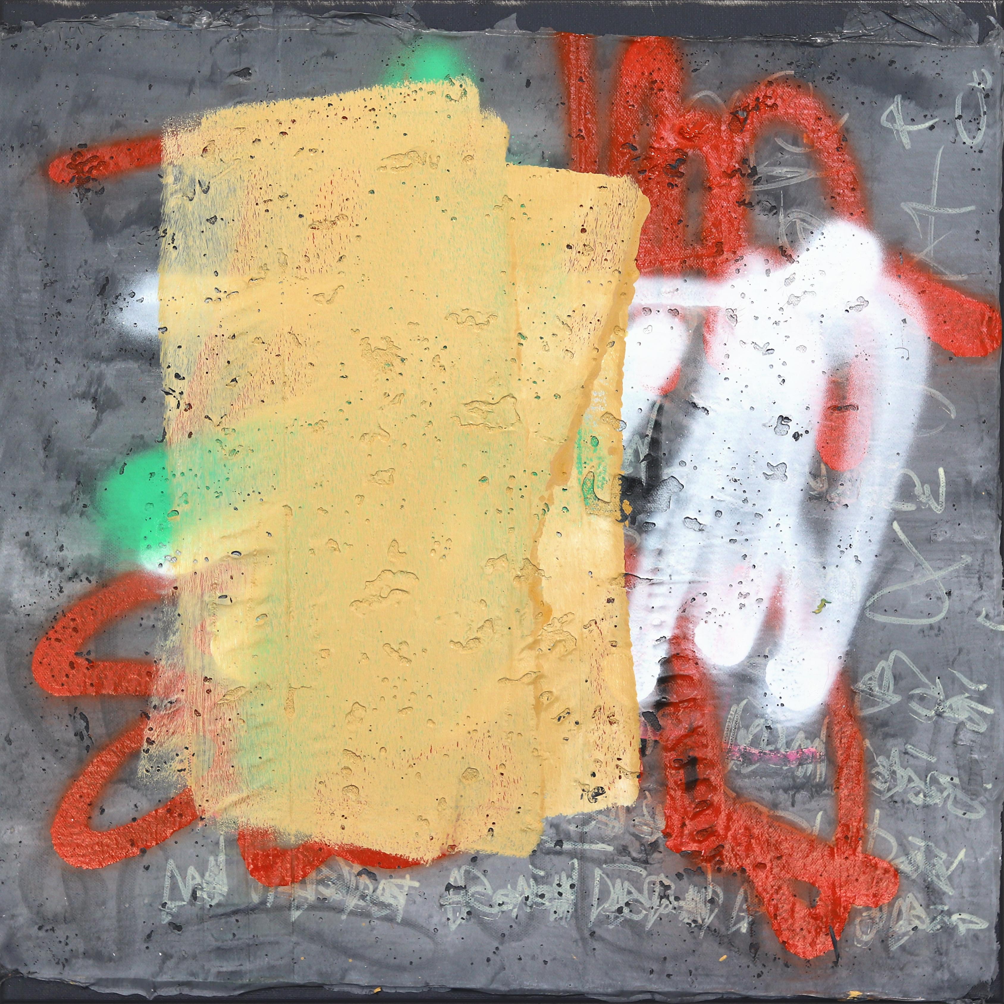 Kodjovi Olympio Abstract Painting – The Brick Walls 3 - Original Textural Abstract Energetic Kunstwerk auf Leinwand