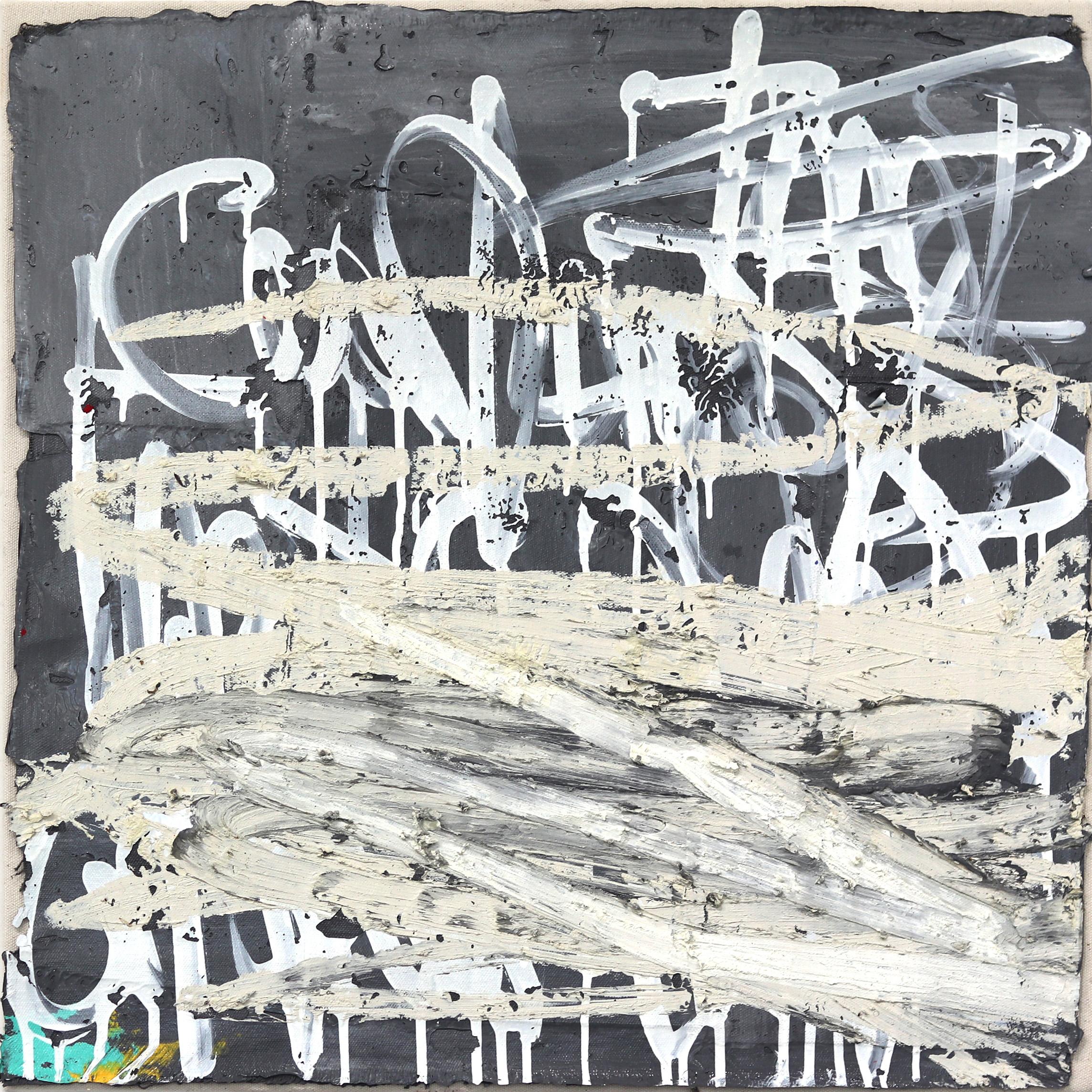 Kodjovi Olympio Abstract Painting - Untitled Grey 2 - Modern Abstraction, Visual Symphony of Textures, Canvas, Paint