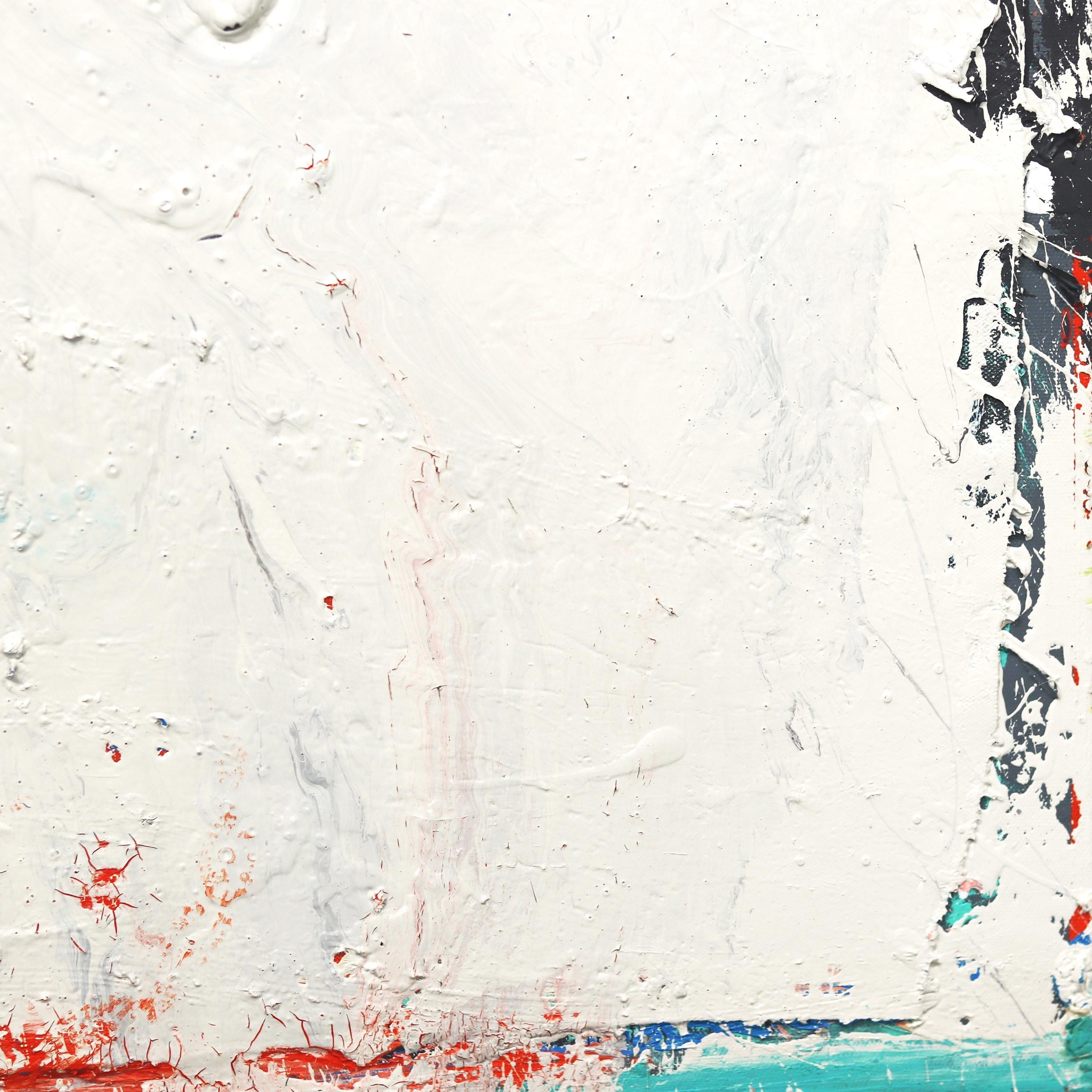 Off-White - Obra de Arte Minimalista Abstracto en Capas de Paz sobre Lienzo en venta 6