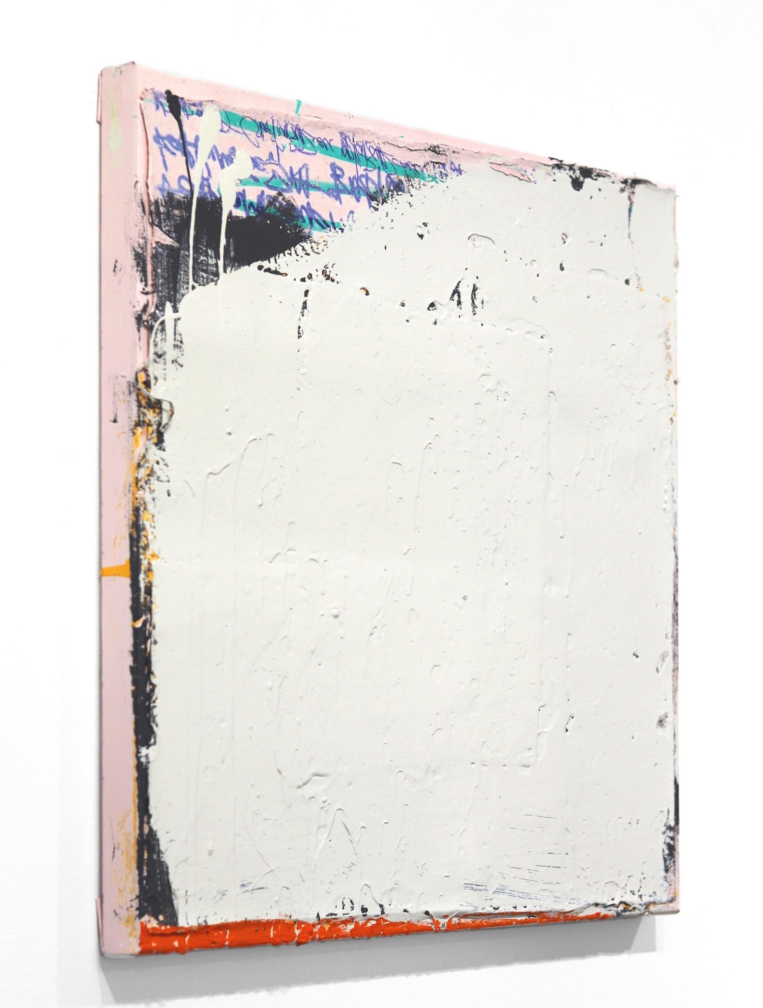 Untitled Off-White 2  - Œuvre d'art abstraite et minimaliste texturée sur toile - Beige Abstract Painting par Kodjovi Olympio