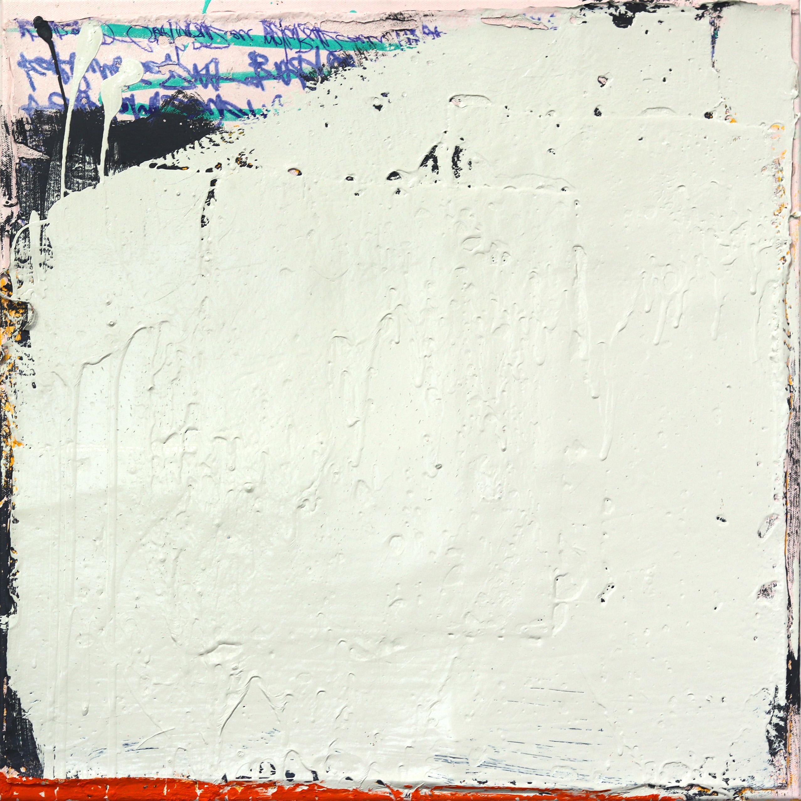 Abstract Painting Kodjovi Olympio - Untitled Off-White 2  - Œuvre d'art abstraite et minimaliste texturée sur toile