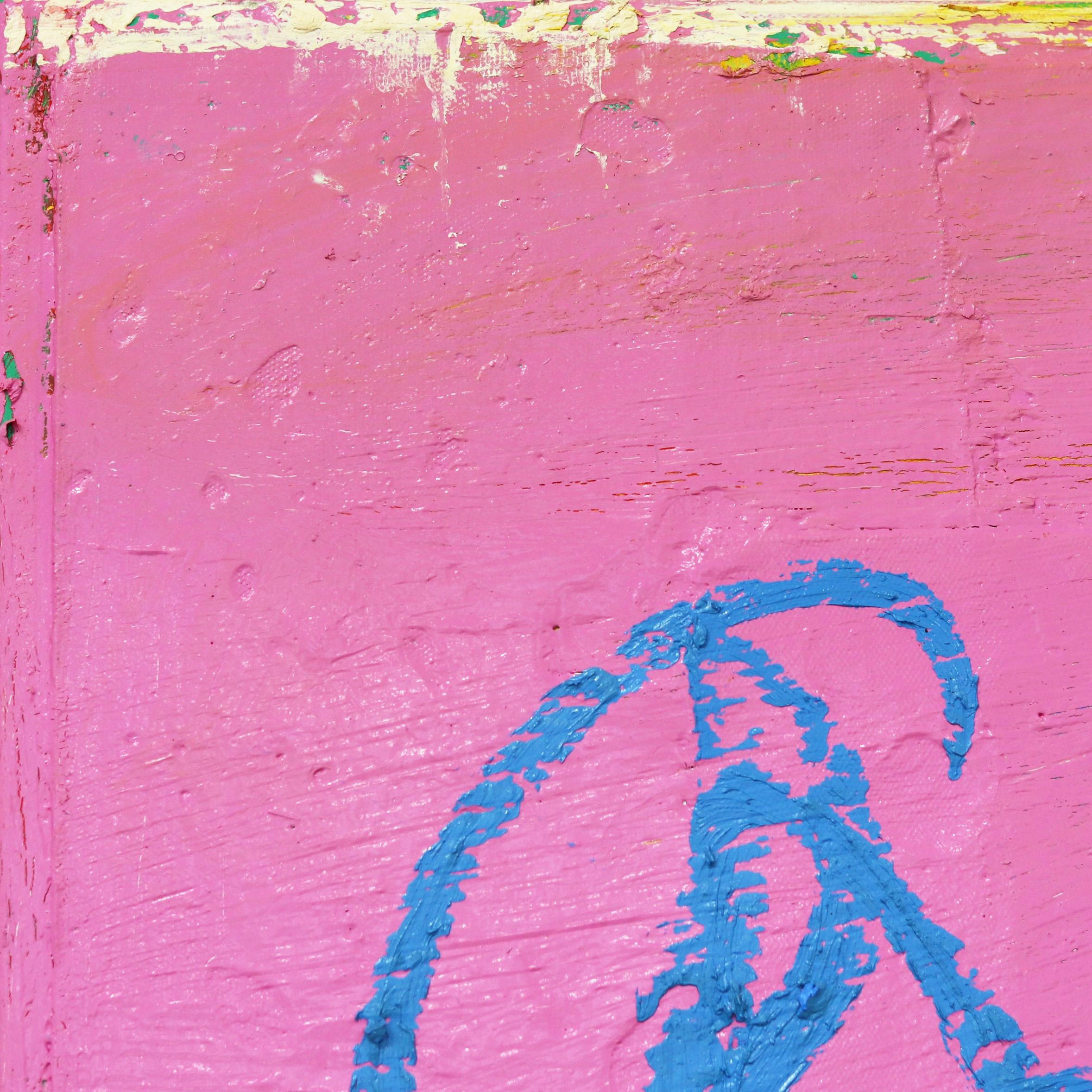 Senza titolo Pink 2  - Opera d'arte espressionista astratta e minimalista su tela - Painting Minimalismo di Kodjovi Olympio