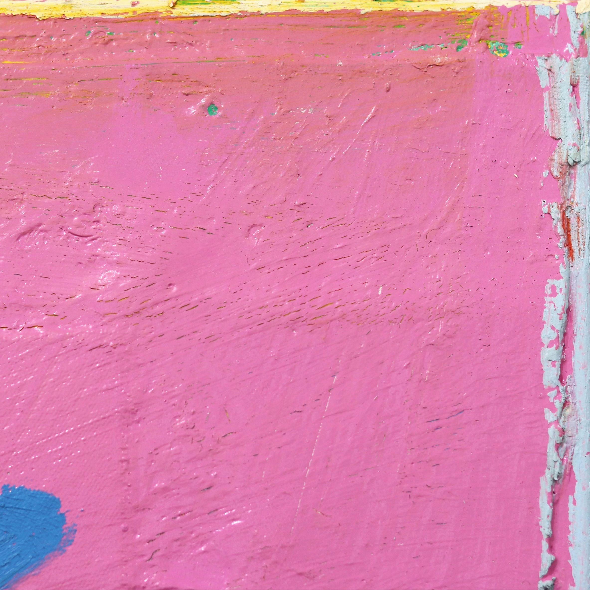 Untitled Pink 2  - Textural Abstract Minimalist Artwork on Canvas For Sale 1