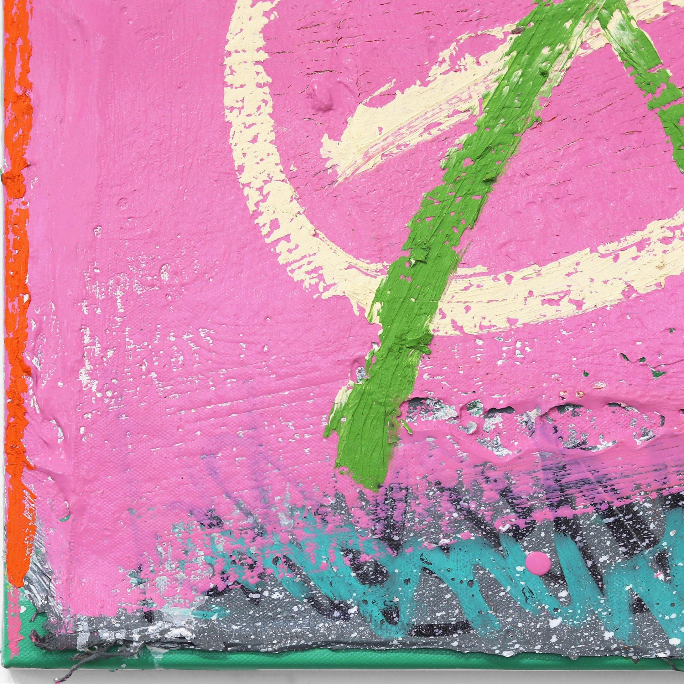 Sans titre Pink 3  - Œuvre d'art abstraite et minimaliste texturée sur toile en vente 2