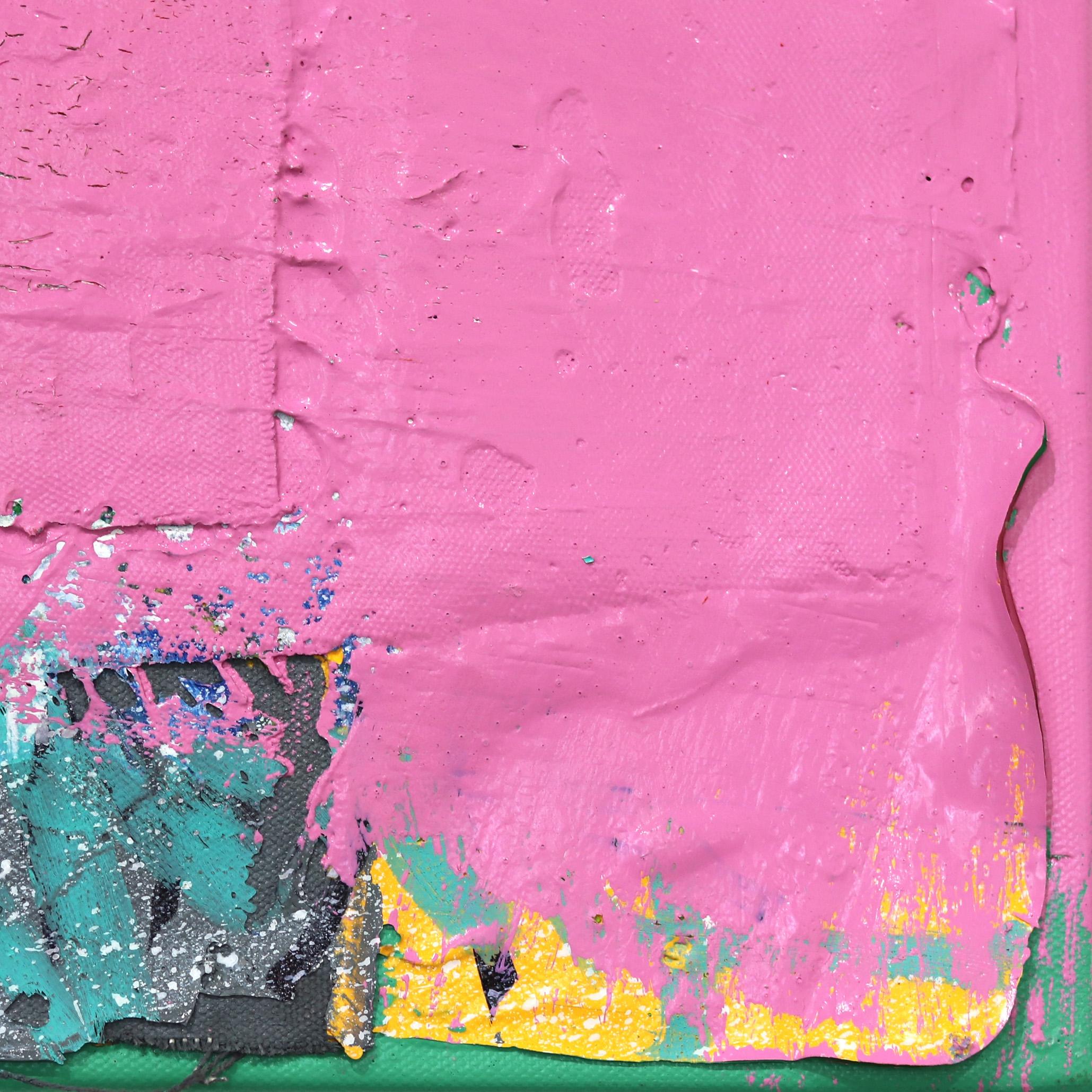 Sans titre Pink 3  - Œuvre d'art abstraite et minimaliste texturée sur toile en vente 3