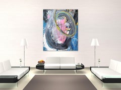 Untitled Pink - Large Oversized Textural Abstract Energetic Artwork on Canvas
