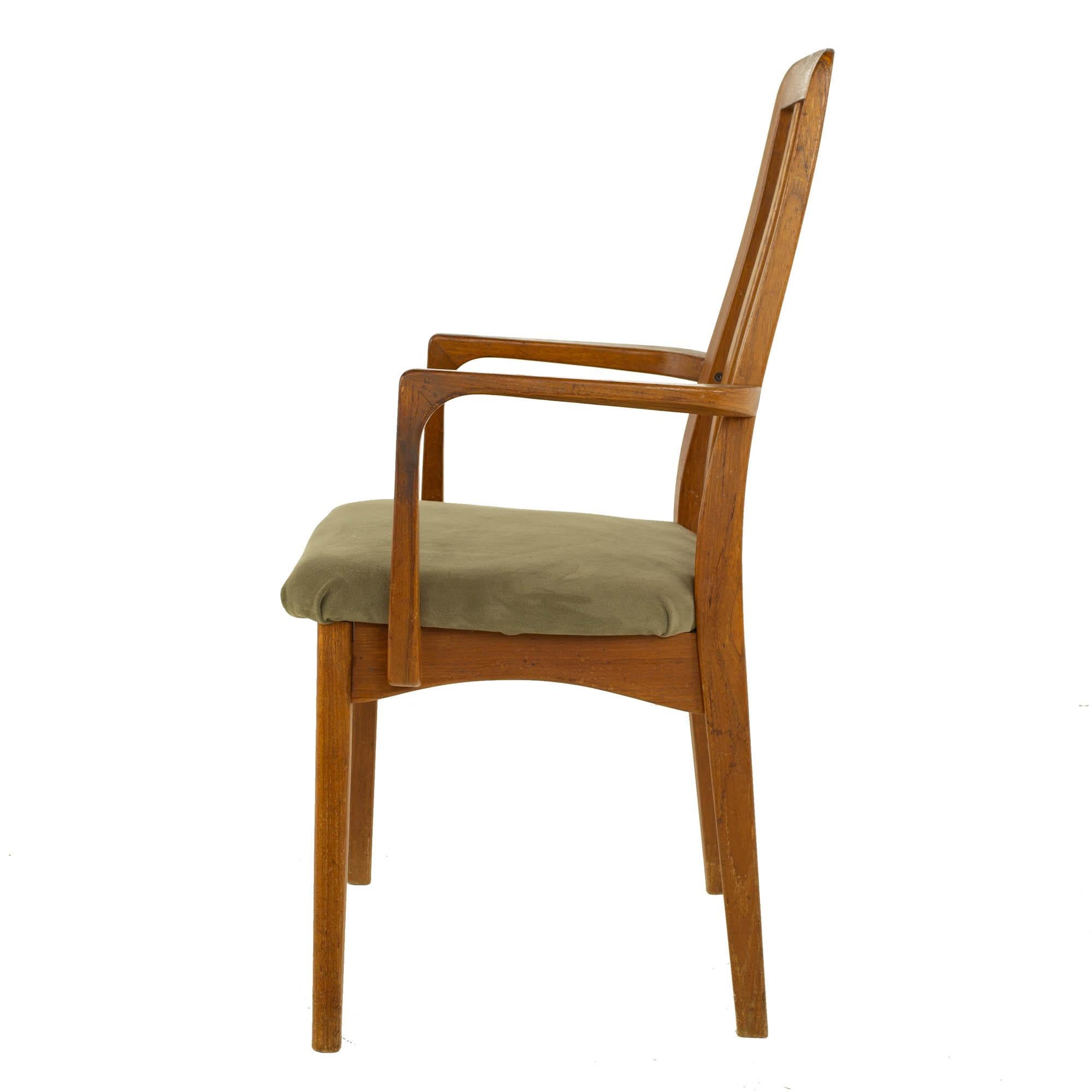 Koefeds Hornslet Eva Style Mid Century Teak Dining Chairs, Set of 6 9