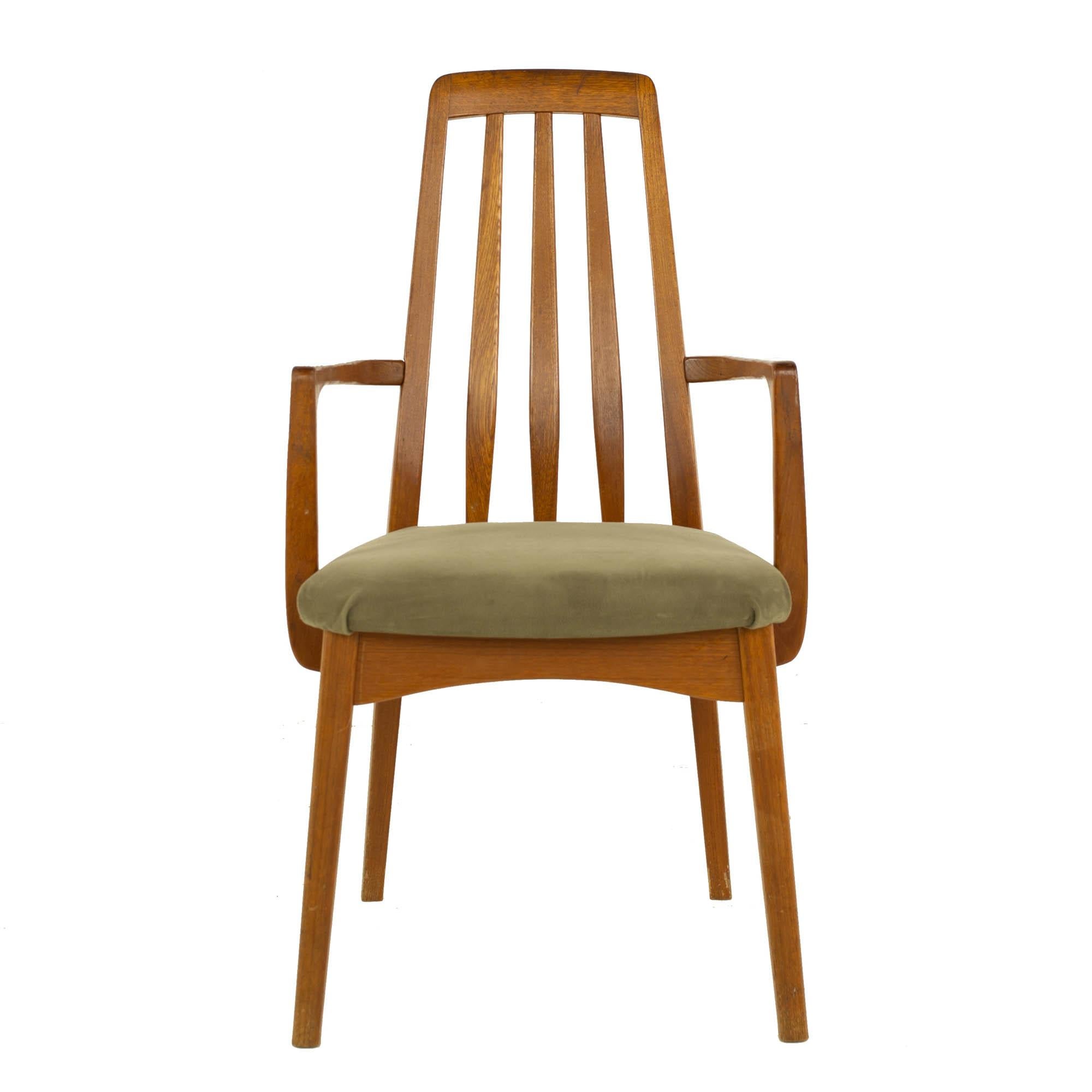 Koefeds Hornslet Eva Style Mid Century Teak Dining Chairs, Set of 6 8