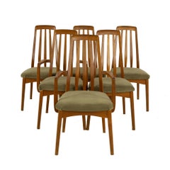 Koefeds Hornslet Eva Style Mid Century Teak Dining Chairs, Set of 6