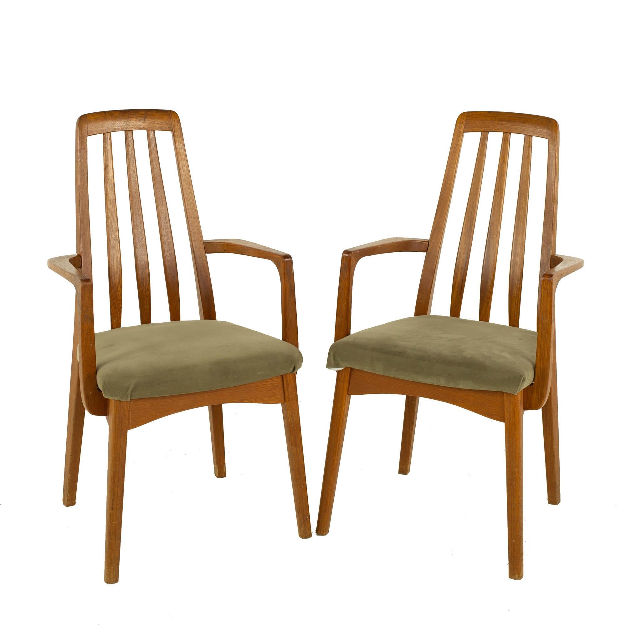 Koefeds Hornslet Eva Style Mid Century Teak Dining Chairs, Set of 6 1