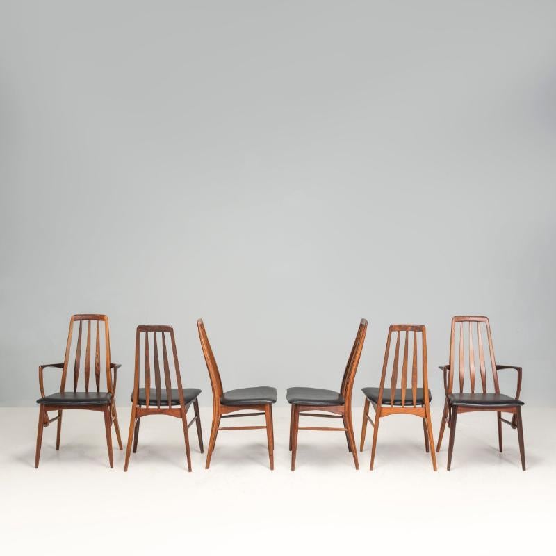 Koefoed Hornslet Eva Rosewood Dining Chairs by Niels Koefoed In Good Condition In Basildon, London