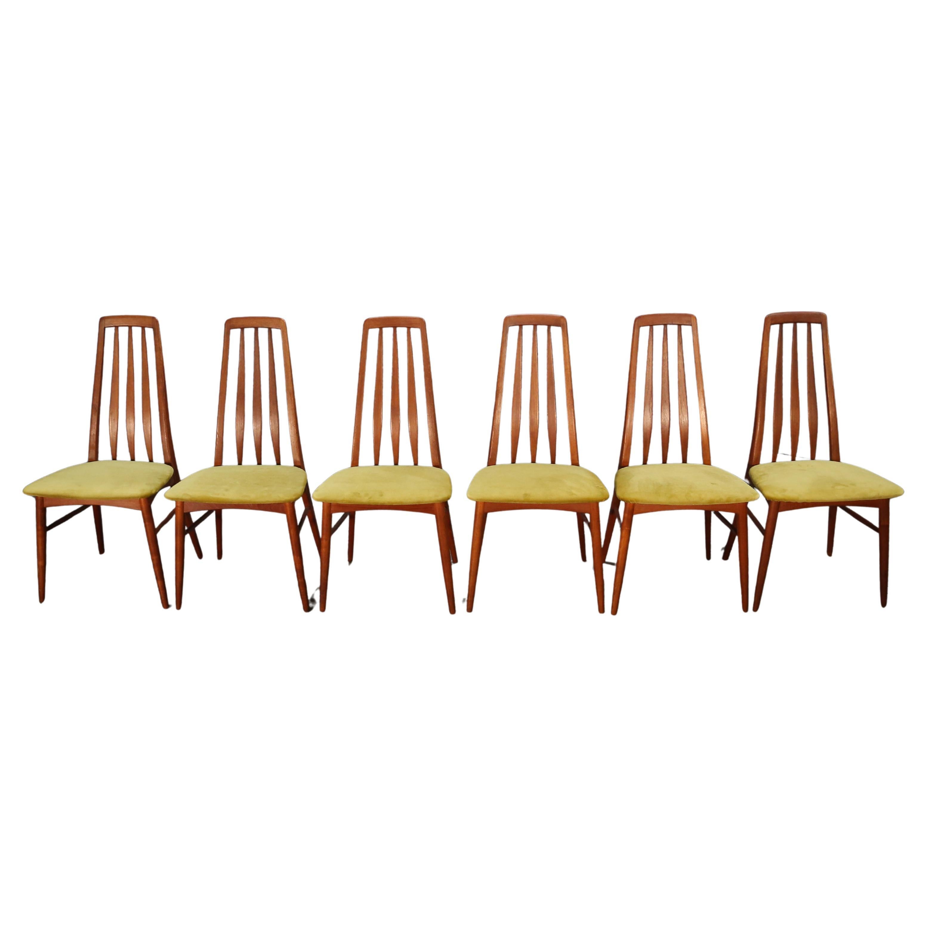 Koefoeds Hornslet Eva Dining Chairs by Niels Koefoed, Set of Six