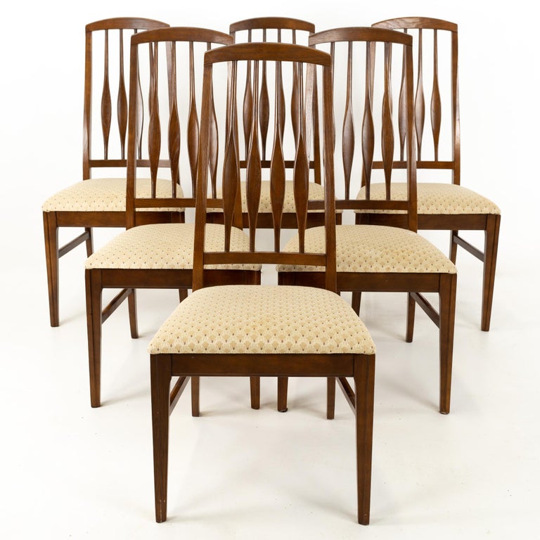 Koefoeds Hornslet Eva Style Keller Mid Century Walnut Dining Chairs, Set of  6 at 1stDibs | keller dining chairs, keller chairs, keller seating