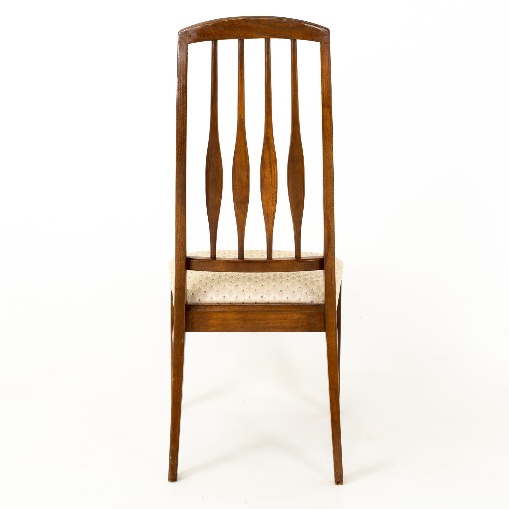 American Koefoeds Hornslet Eva Style Keller Mid Century Walnut Dining Chairs, Set of 6