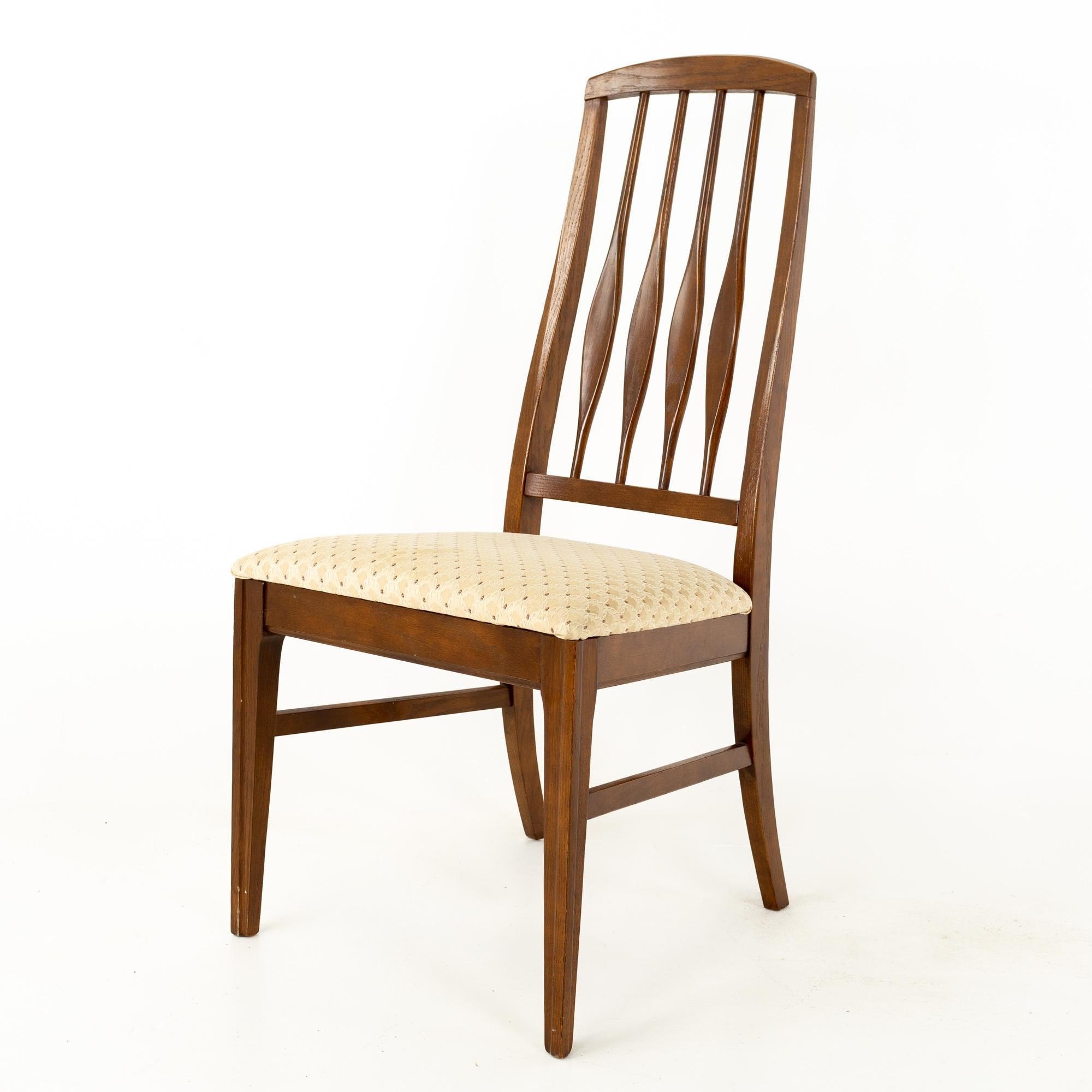 Late 20th Century Koefoeds Hornslet Eva Style Keller Mid Century Walnut Dining Chairs, Set of 6