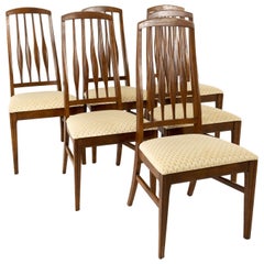 Koefoeds Hornslet Eva Style Keller Mid Century Walnut Dining Chairs, Set of 6