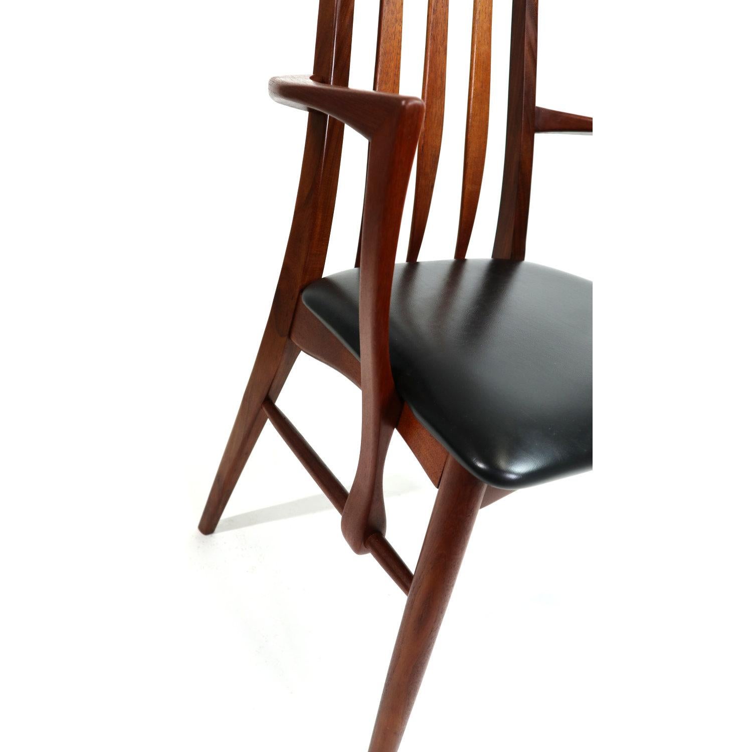 Koefoeds Hornslet Eva Teak Danish Dining Chairs Set by Niels Koefoed 5